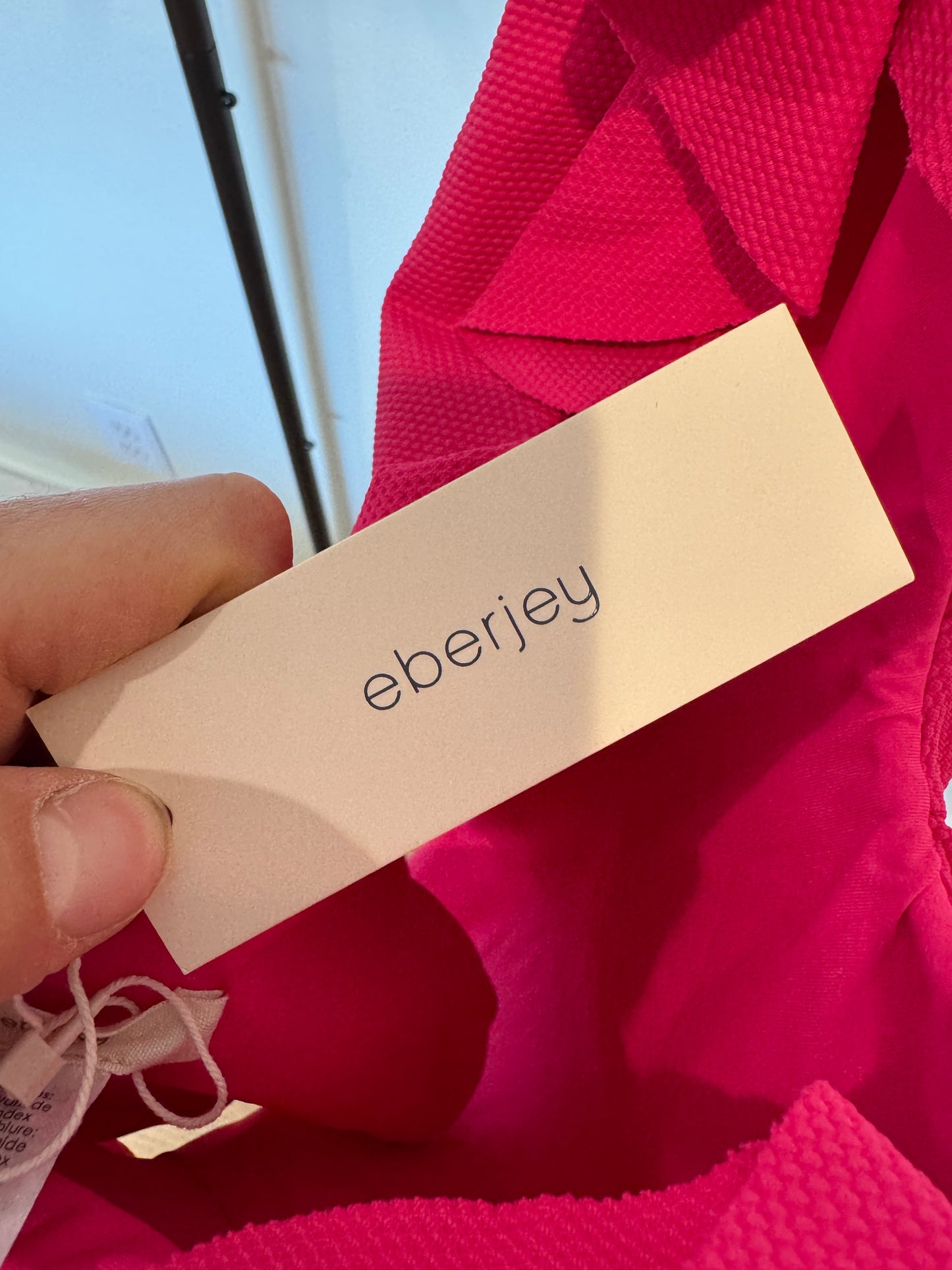 Eberjey Loreta Textured Pink One-Piece Swimsuit size S