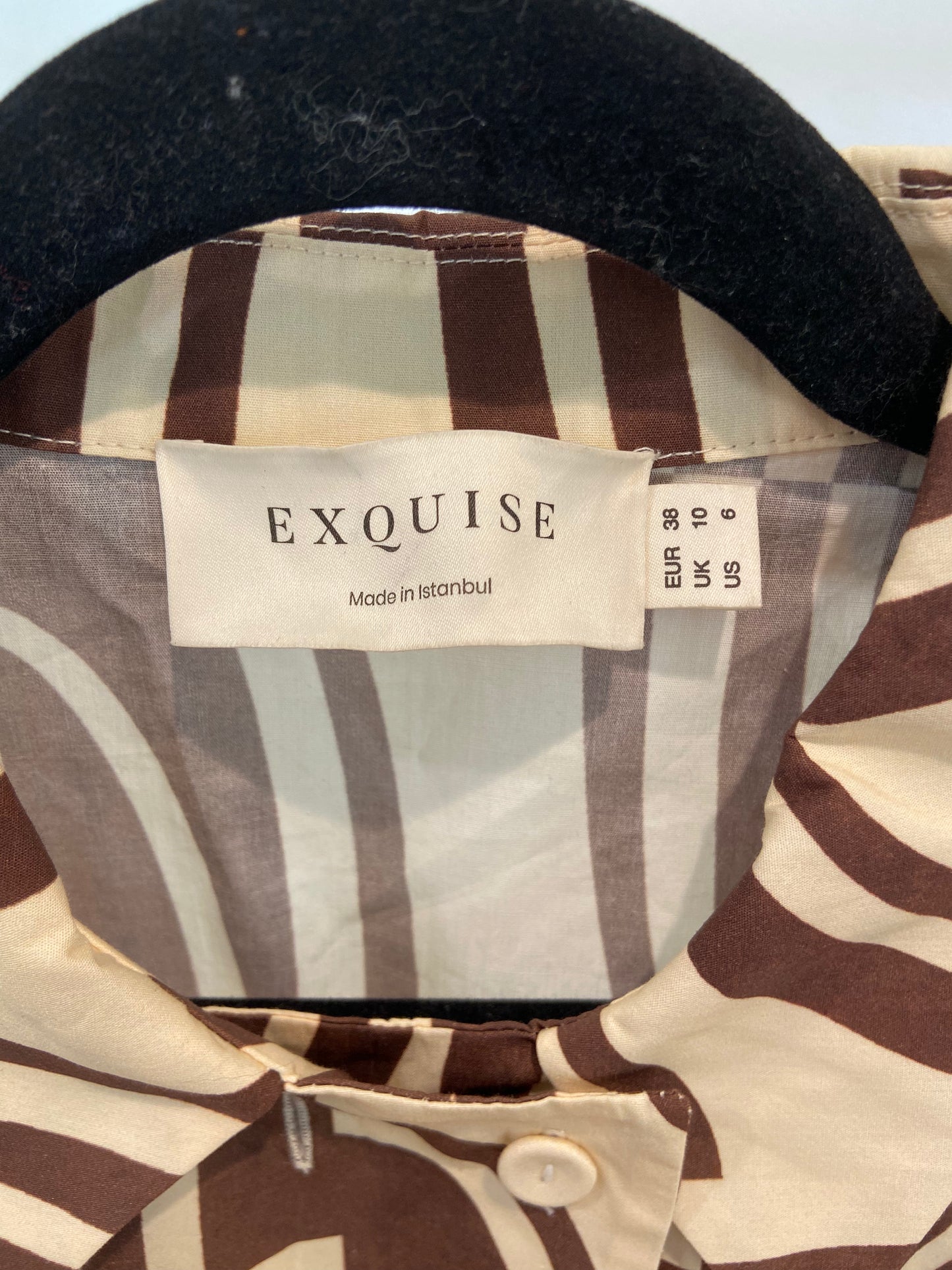 Exquise Abstract Print Cotton Shirt and Wide Leg Pant size 4/6