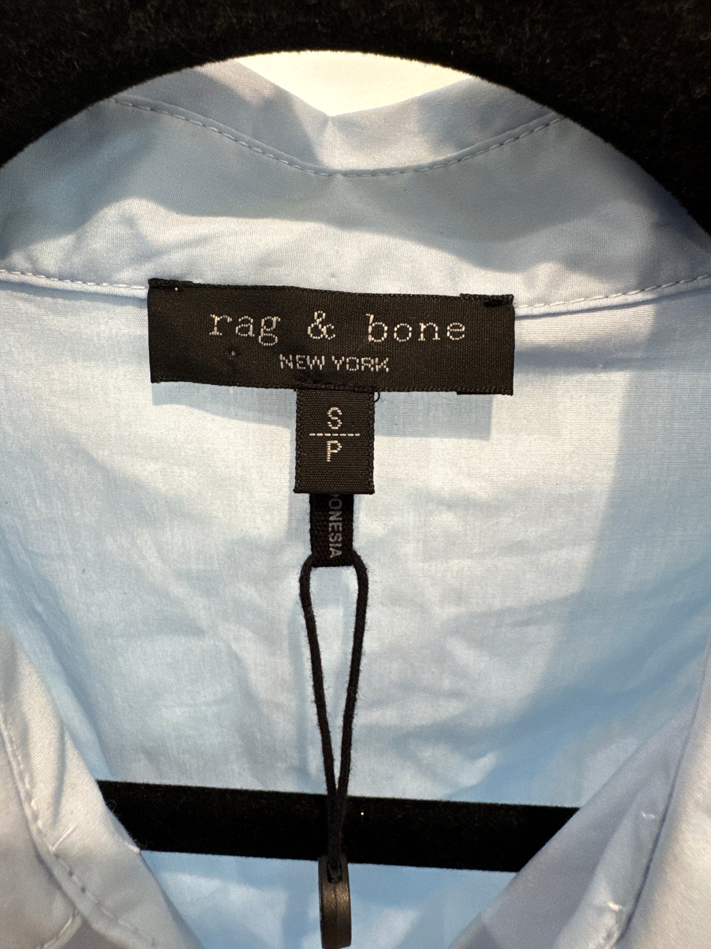 Rag and Bone Blythe Poplin Shirt Light Blue size S