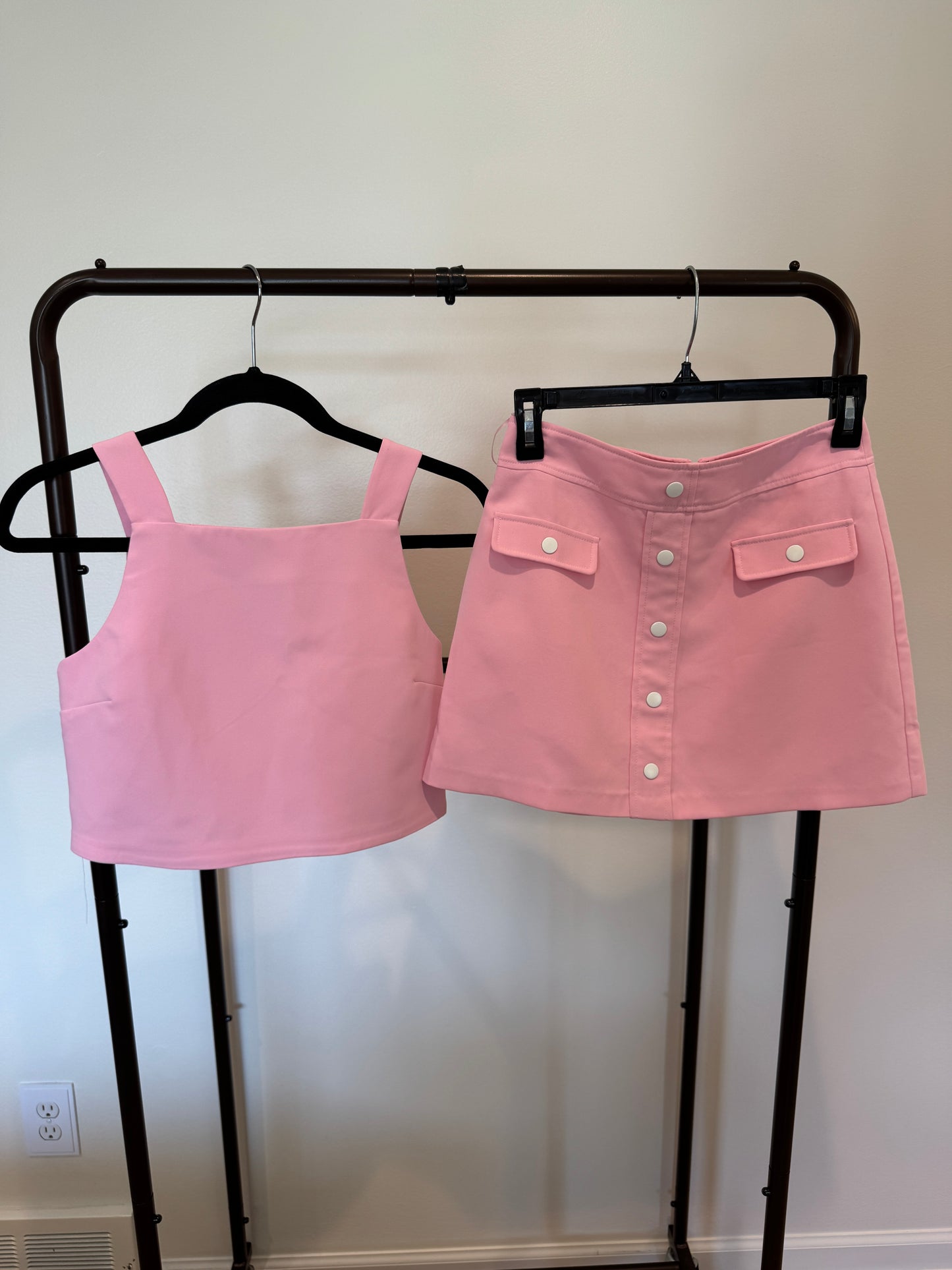 Amanda Uprichard Set Harley Top Harley Skirt in Antique Rose size XS