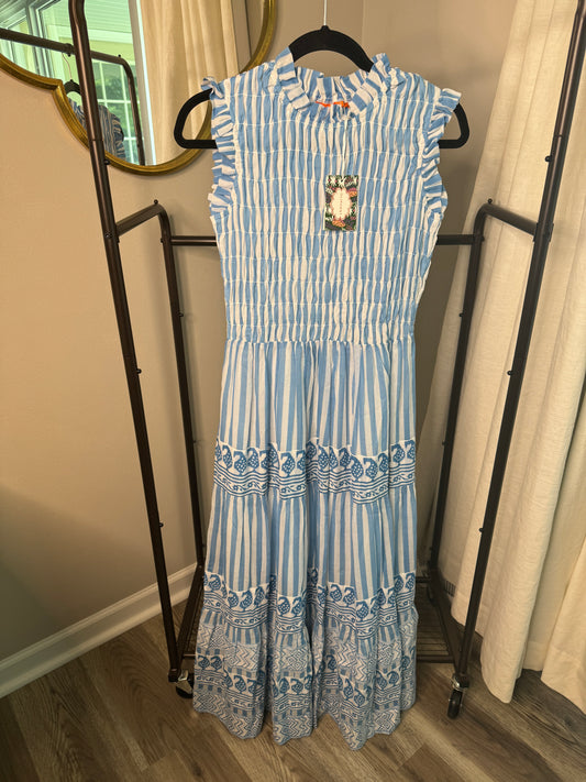 Oliphant Smocked Maxi Dress size XS