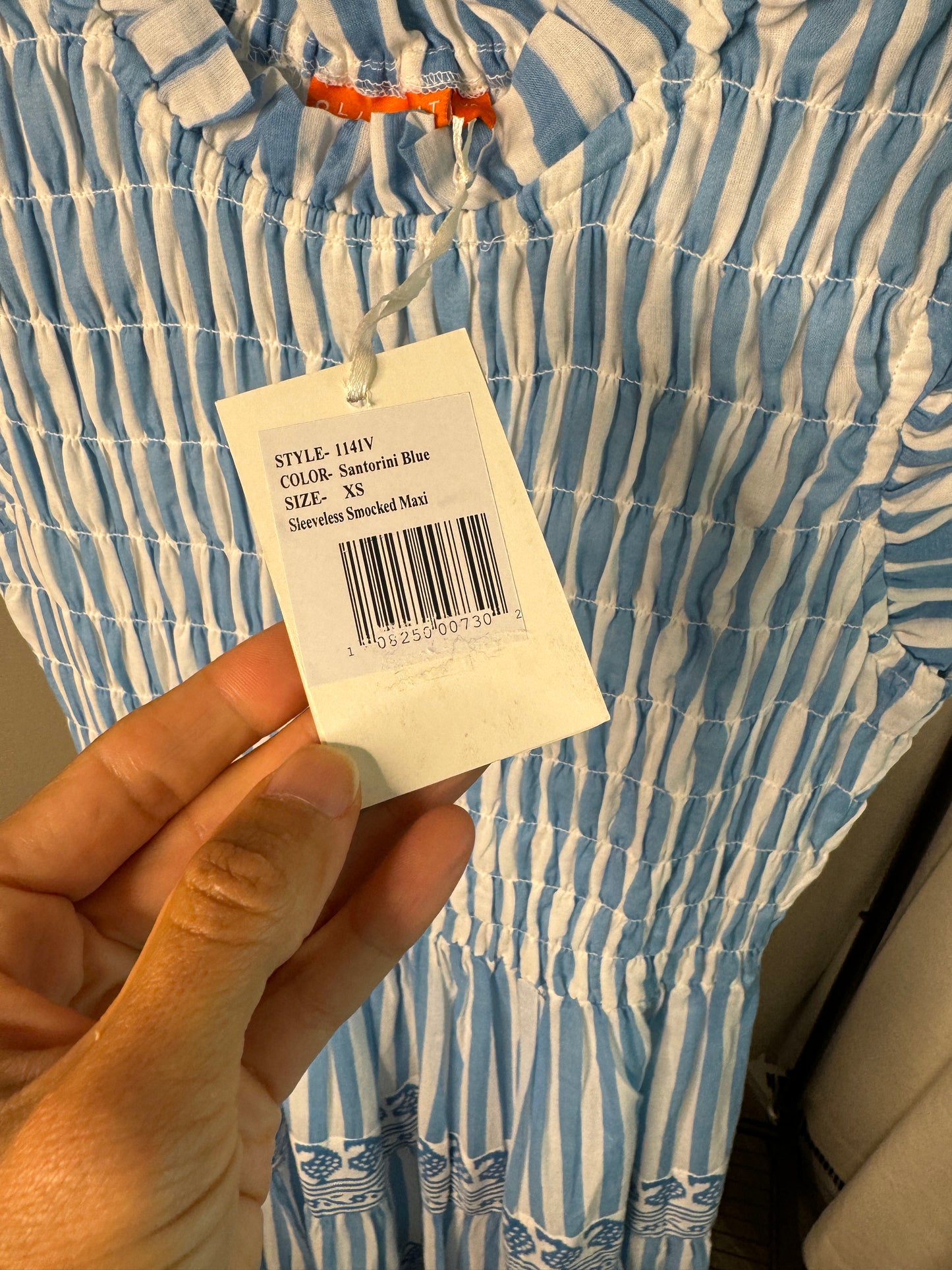 Oliphant Smocked Maxi Dress size XS