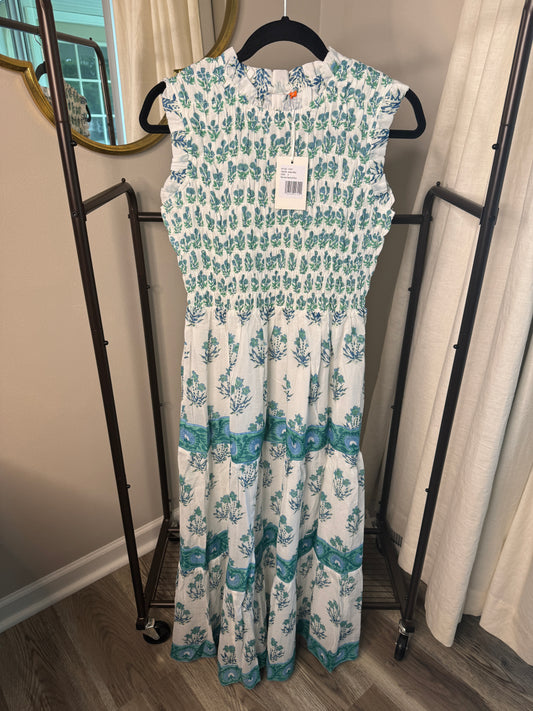 Oliphant Smocked Maxi Dress size S