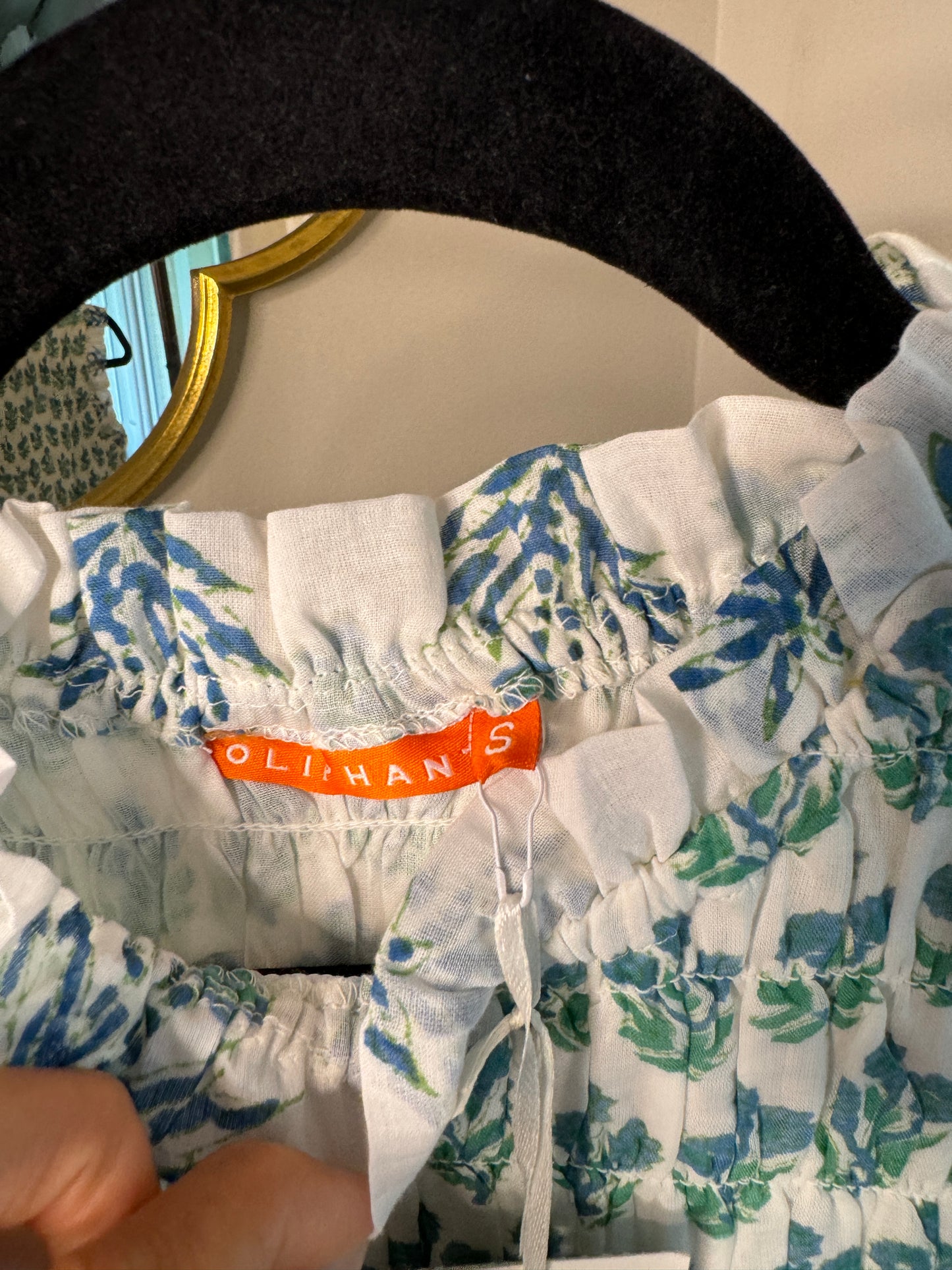 Oliphant Smocked Maxi Dress size S