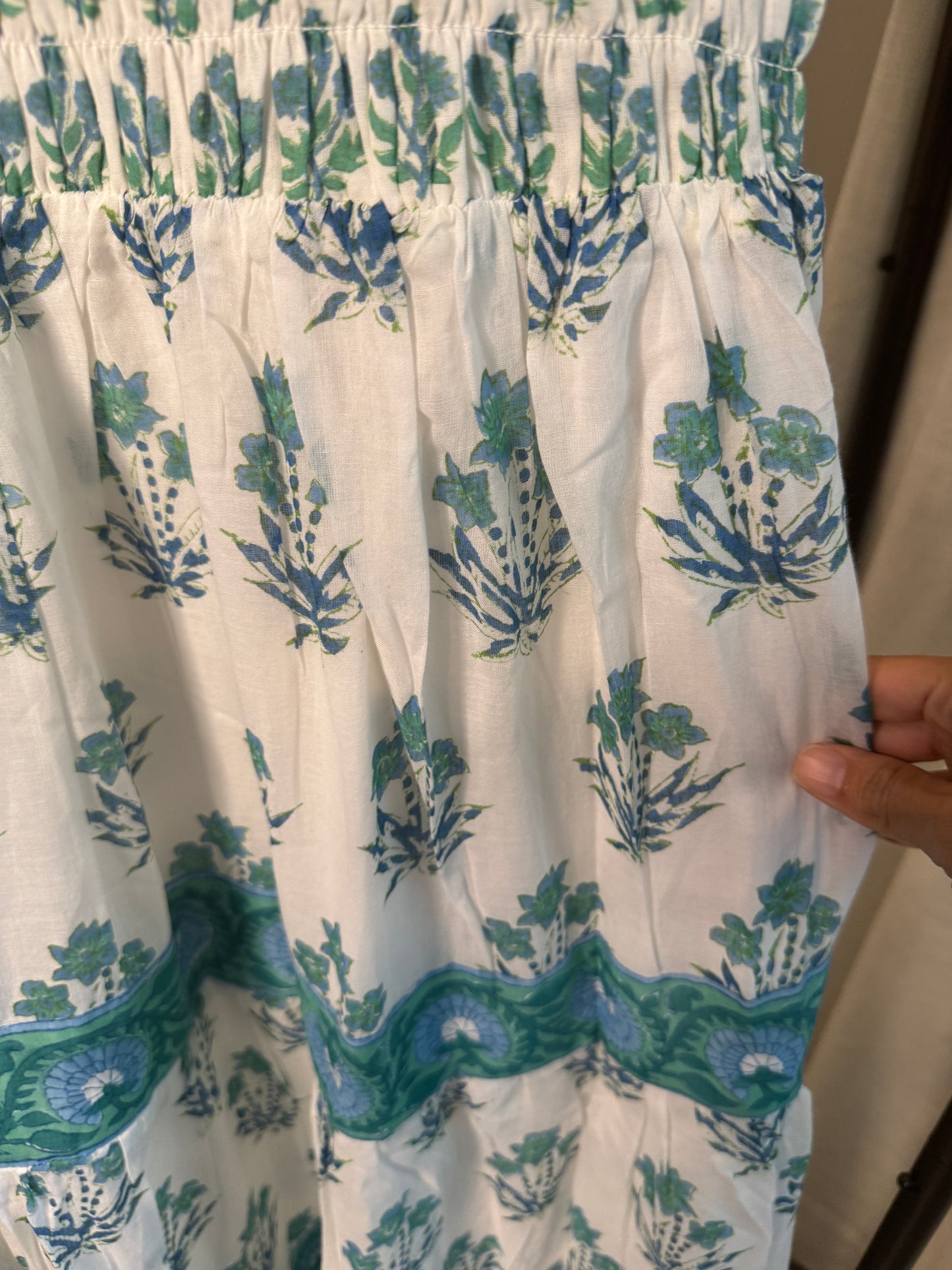 Oliphant Smocked Maxi Dress size S