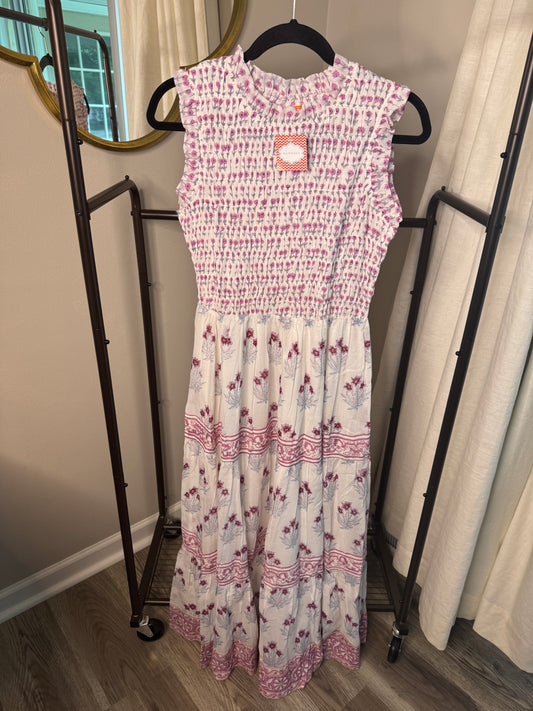 Oliphant Smocked Maxi Dress size S
