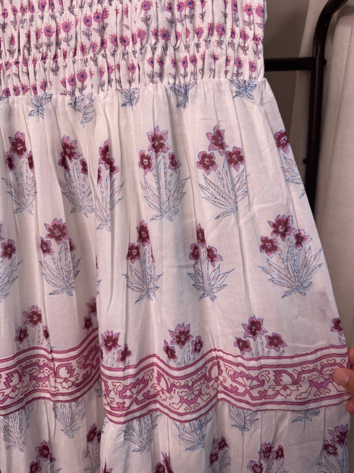 Oliphant Smocked Maxi Dress size S
