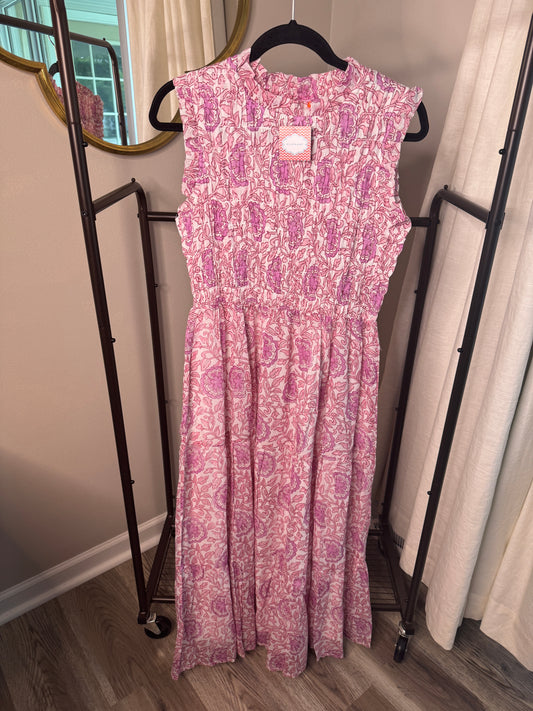 Oliphant Smocked Maxi Dress size M