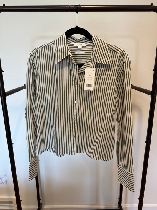 Vince Till Stripe Crop Shirt size XS