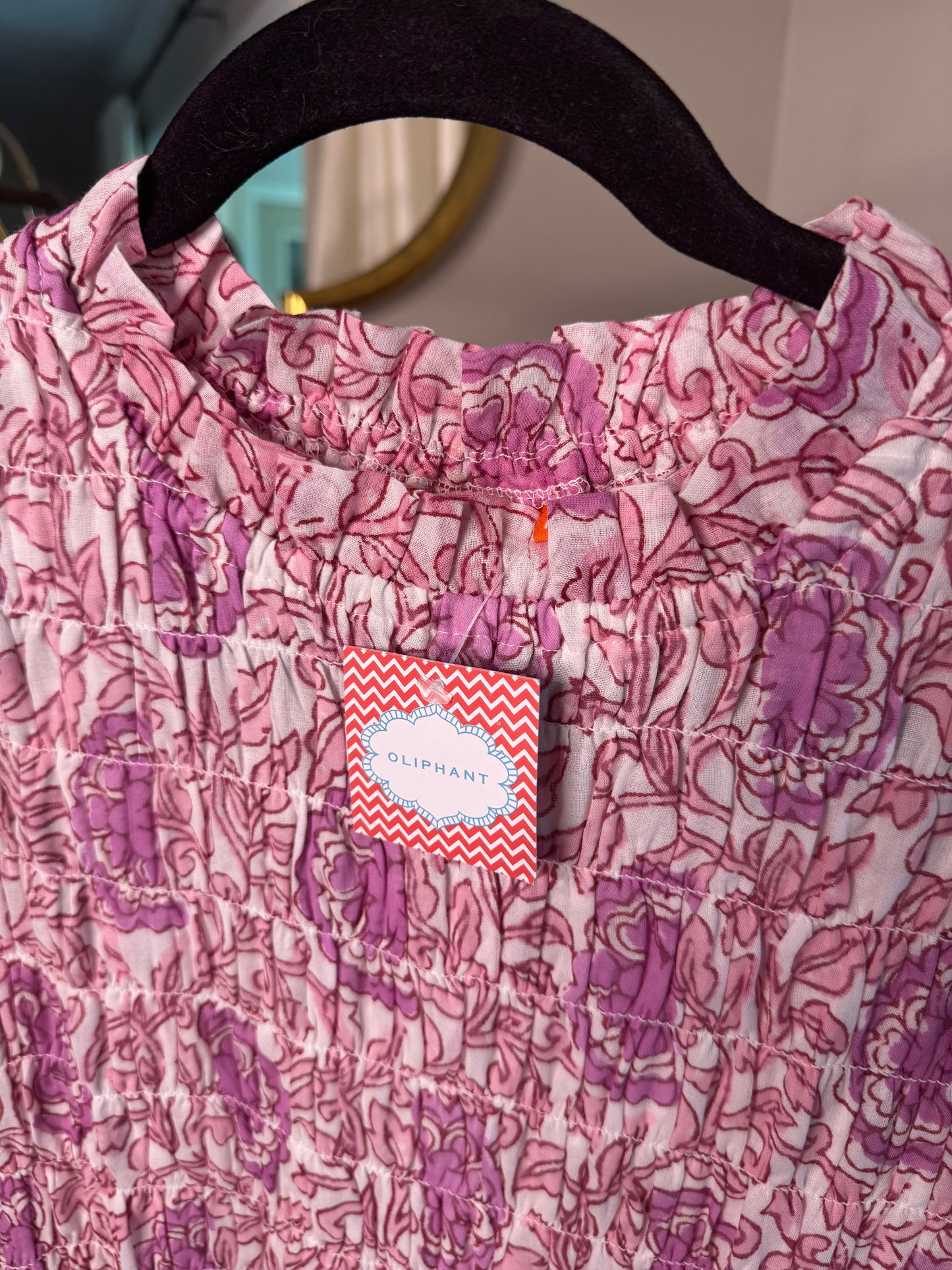 Oliphant Smocked Maxi Dress size M