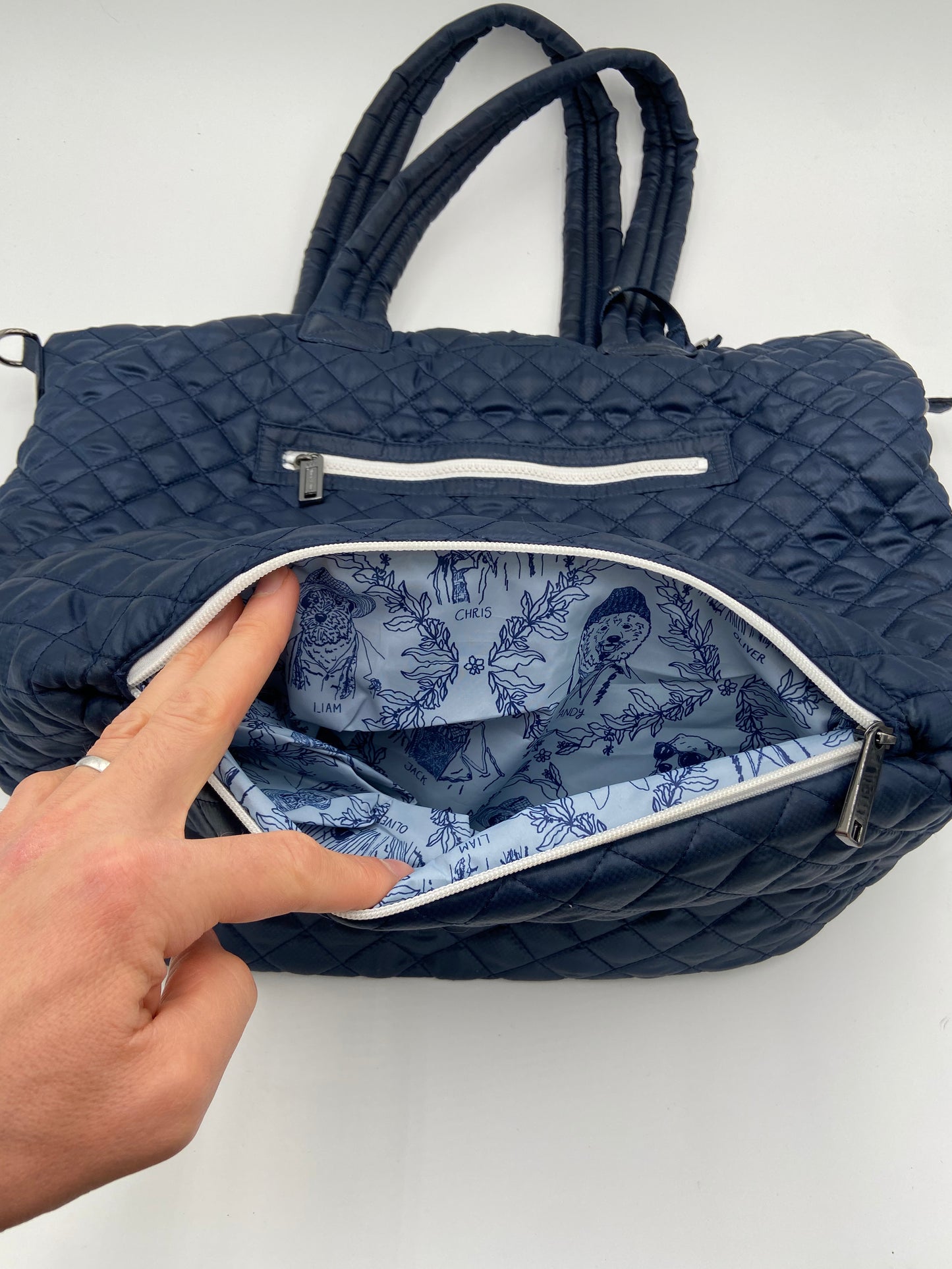 Oliver Thomas Kitchen Sink Tennis Tote Navy Blue