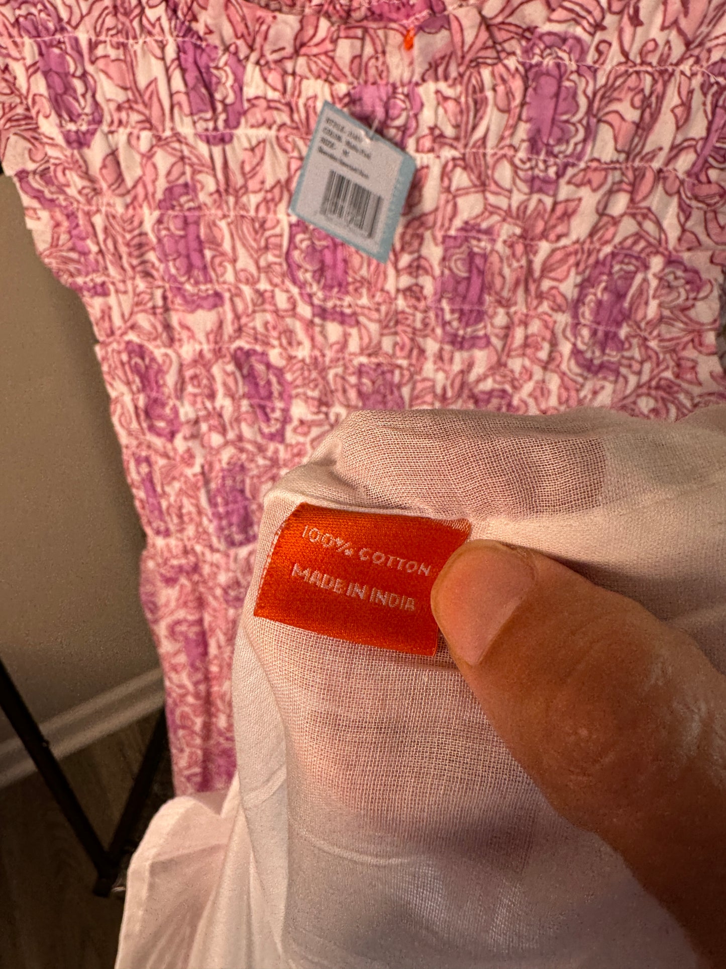 Oliphant Smocked Maxi Dress size M