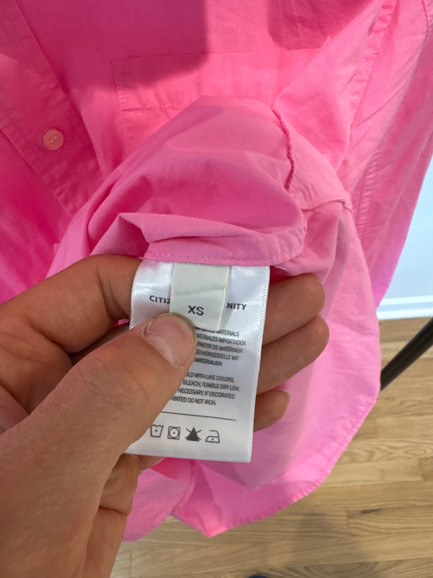 Citizens of Humanity Kayla Shirt Button Down Pink size XS