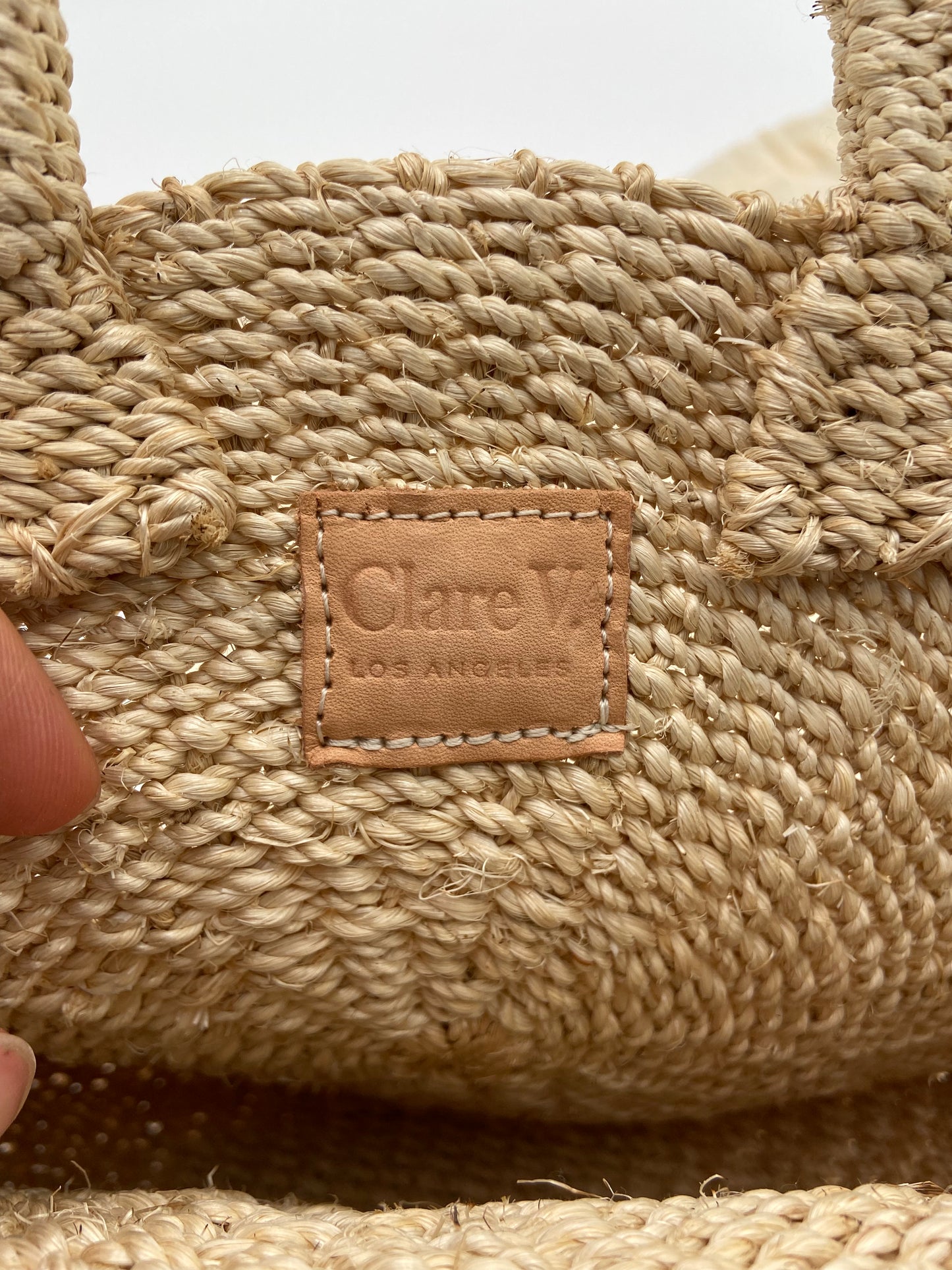 Clare V Straw Moyen Alice Bag
