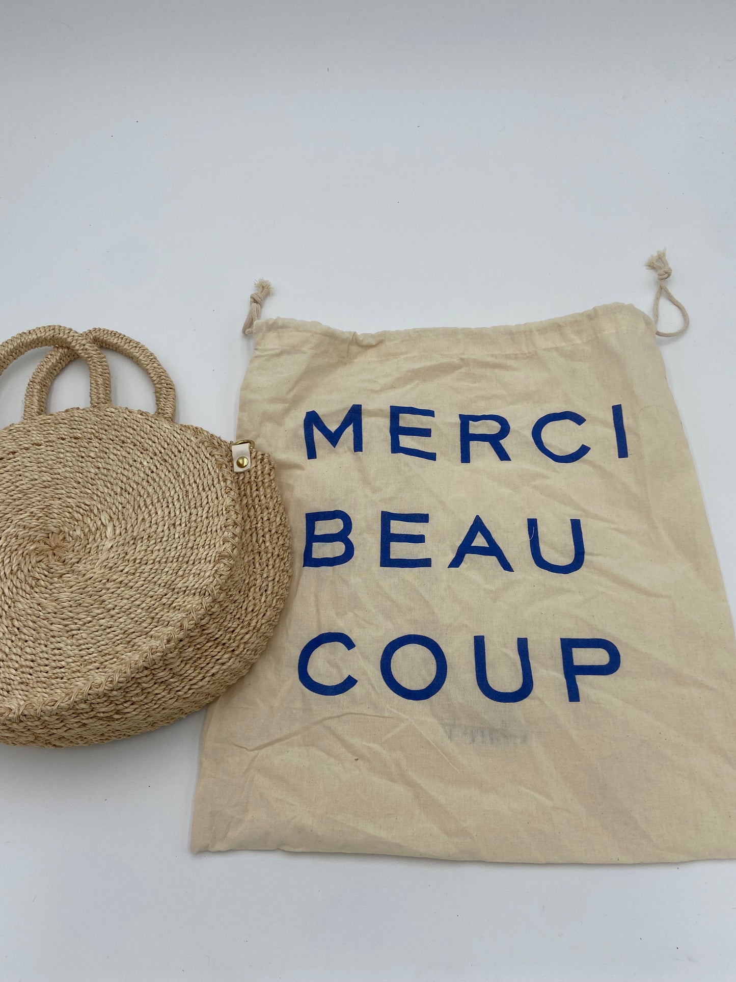 Clare V Straw Moyen Alice Bag