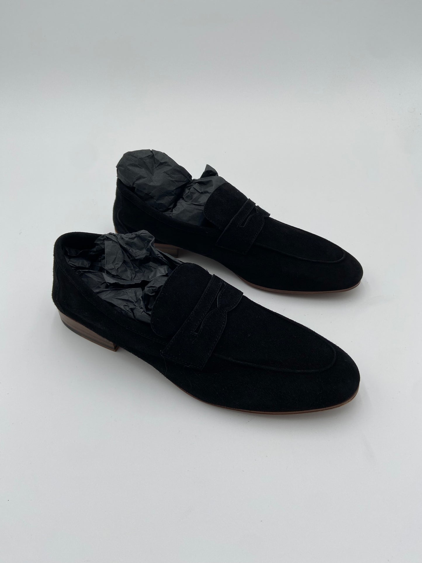 M. Gemi The Sacca Donna Black Suede Loafers size 40