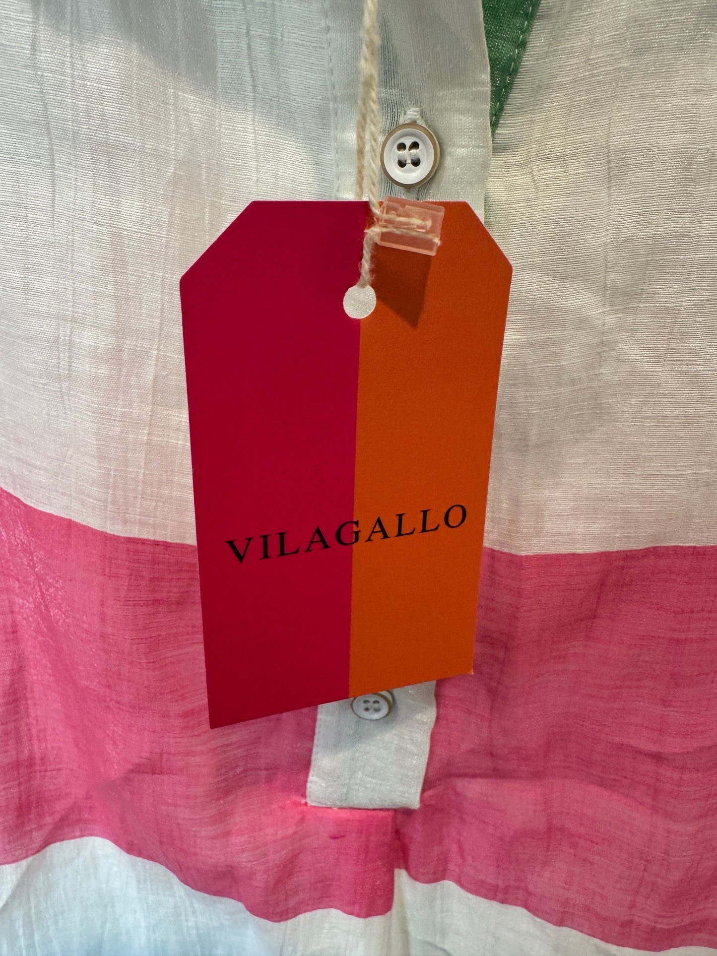 Vilagallo Tayana Linen Stripe Dress Multi size 42 US XL
