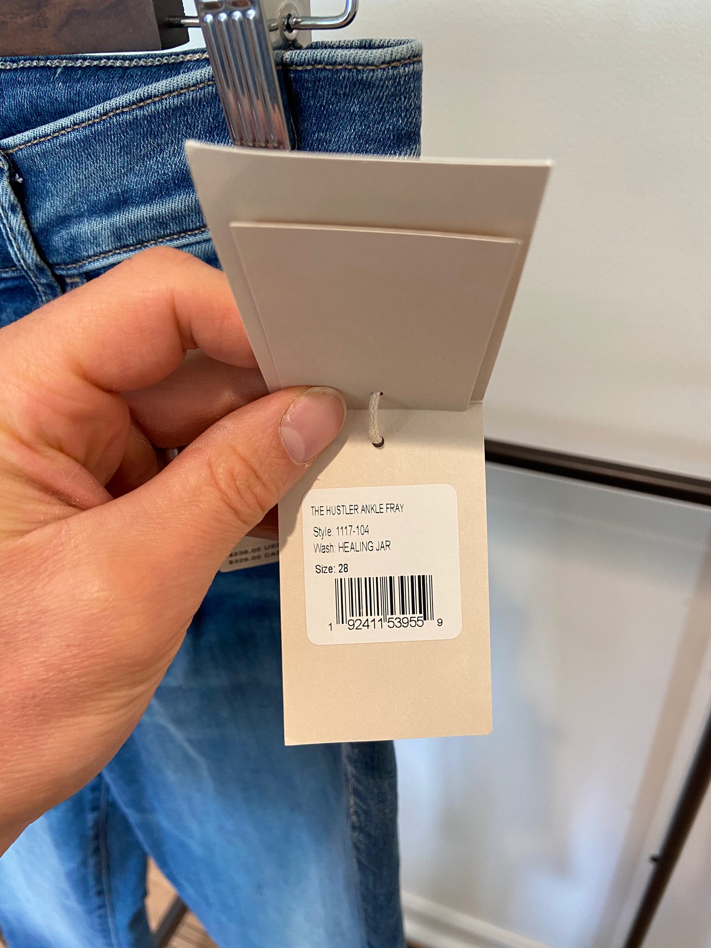 Mother The Hustler Ankle Fray Jeans size 28