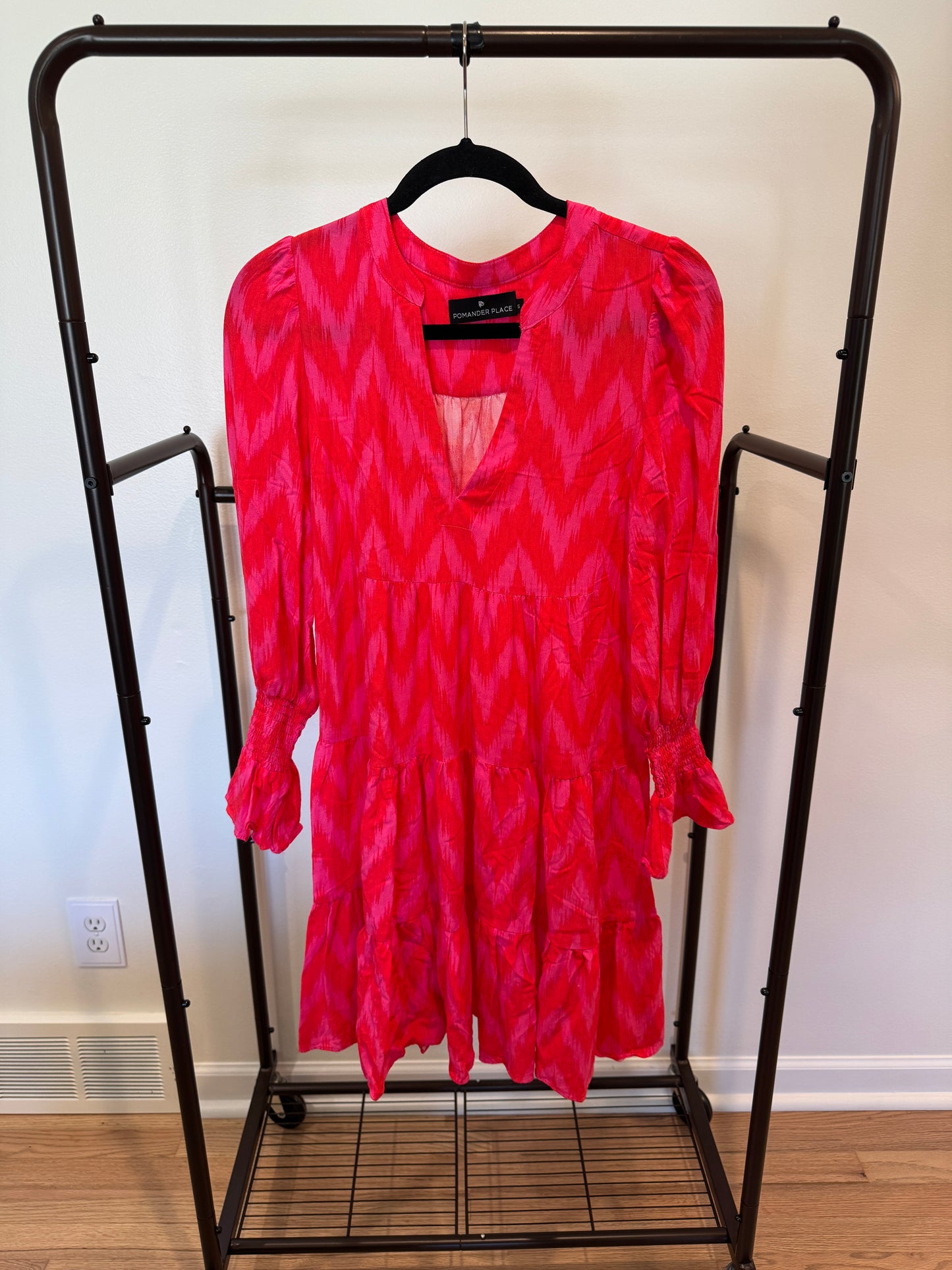 Pomander Place Hot Pink Ikat Kenzo Dress size S