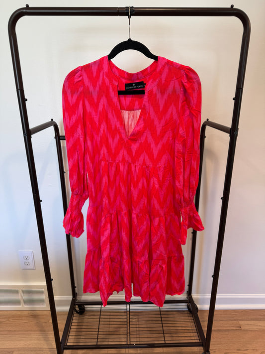 Pomander Place Hot Pink Ikat Kenzo Dress size S