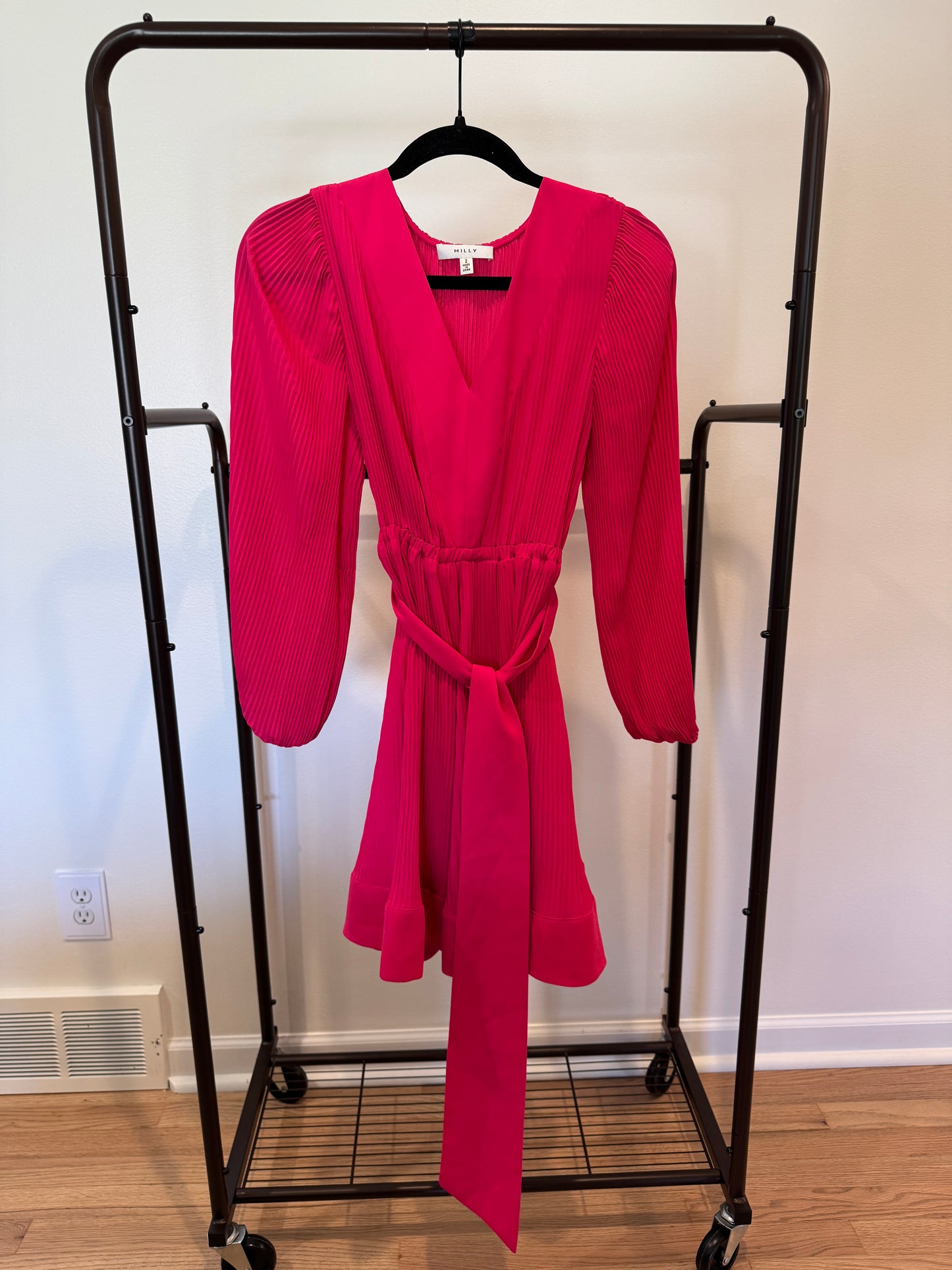 Milly Liv Pleated Mini Dress size 2
