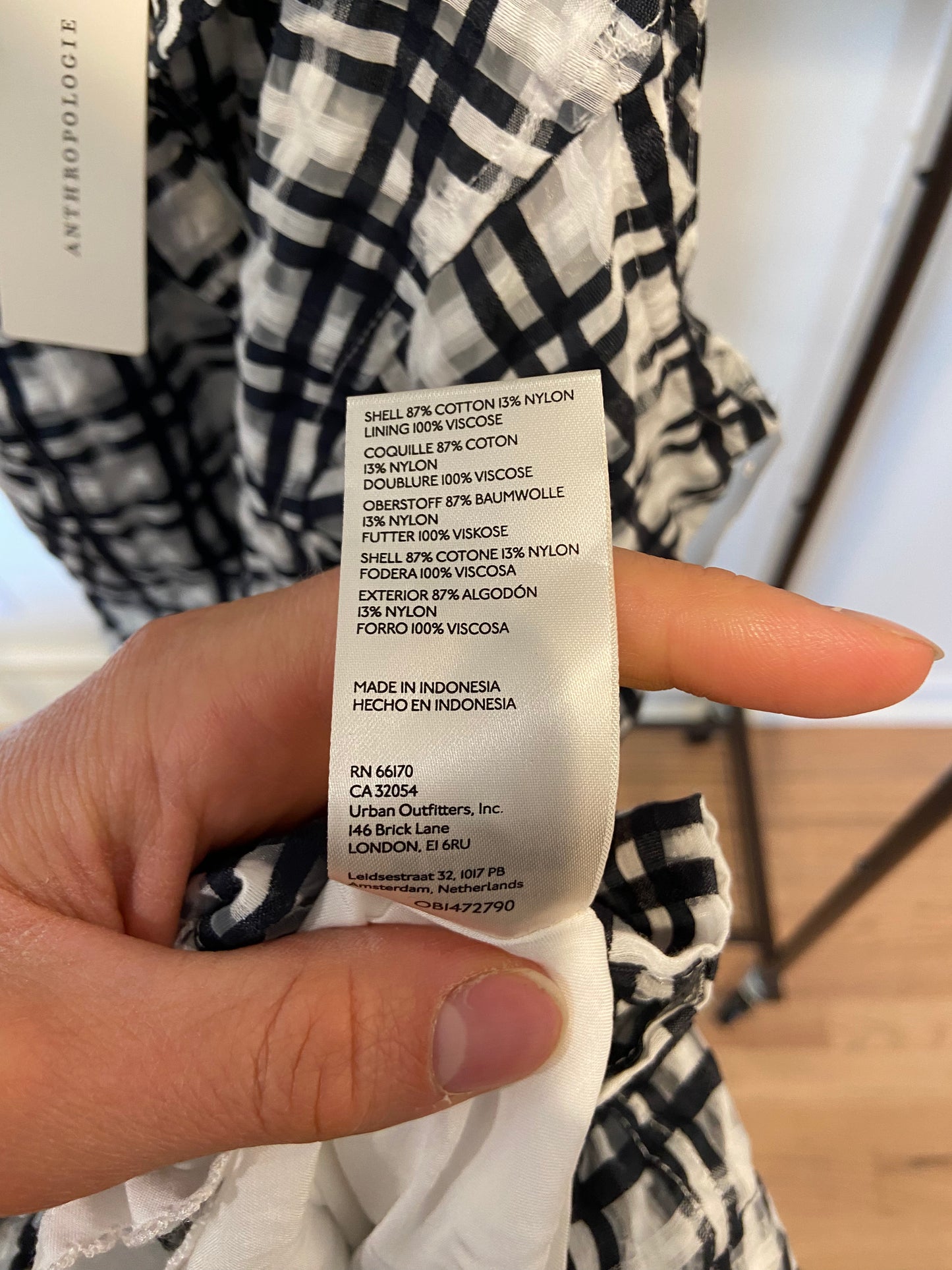 Maeve Plaid Mini Flounce Dress size 0