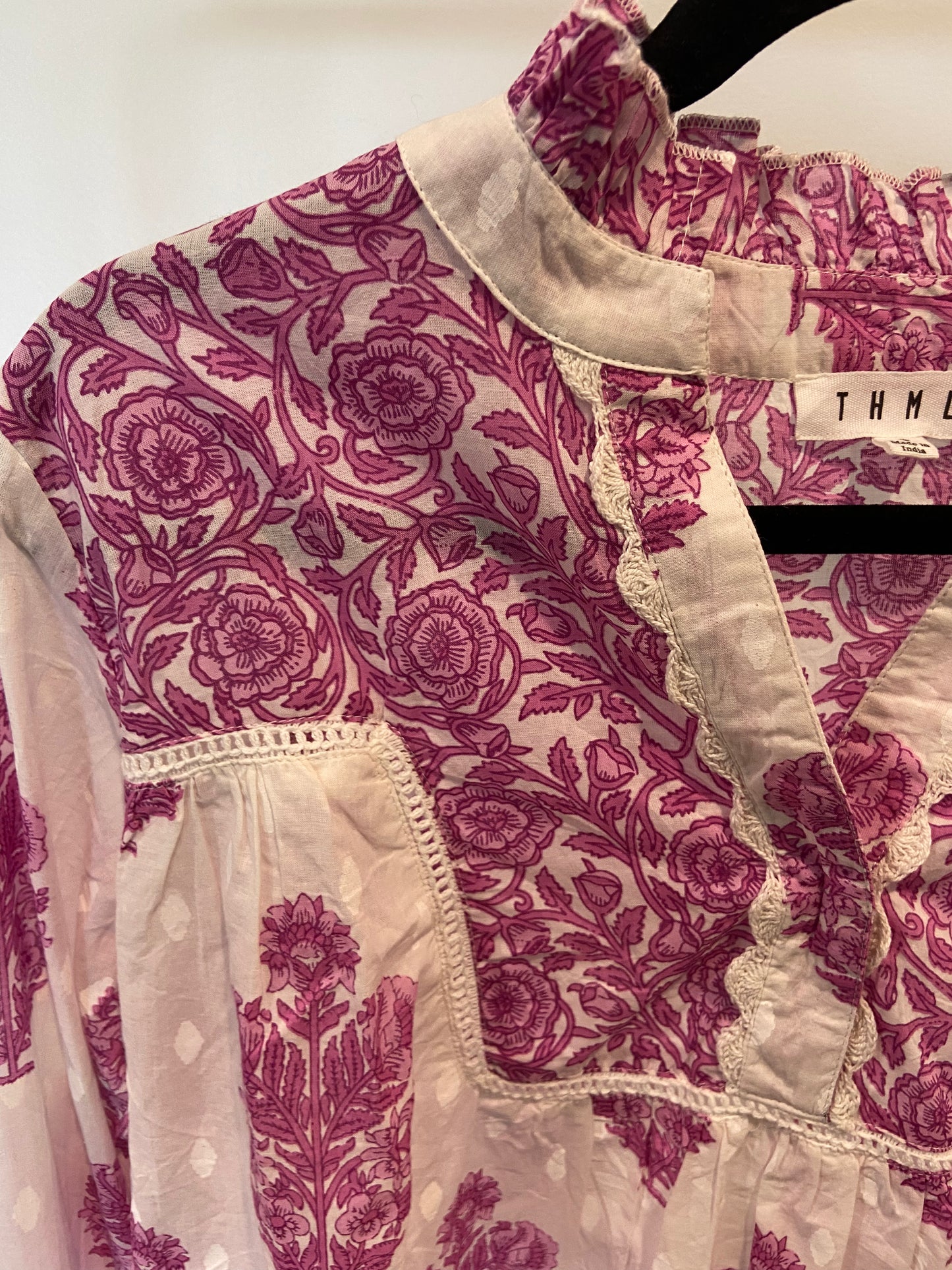 THML Conley Hand-Printed Floral Top size S