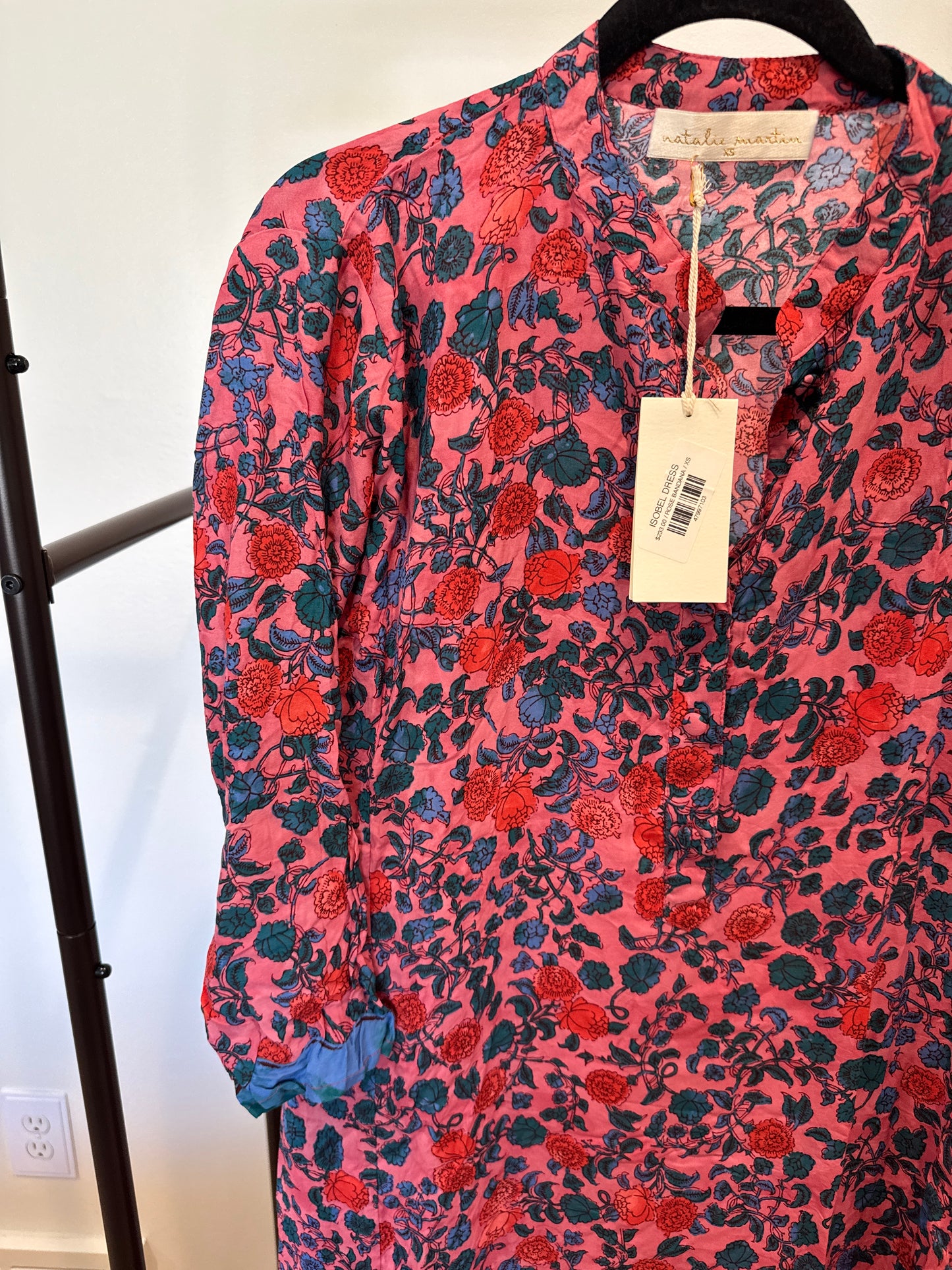 Natalie Martin Isobel Dress Rose Bandana size XS