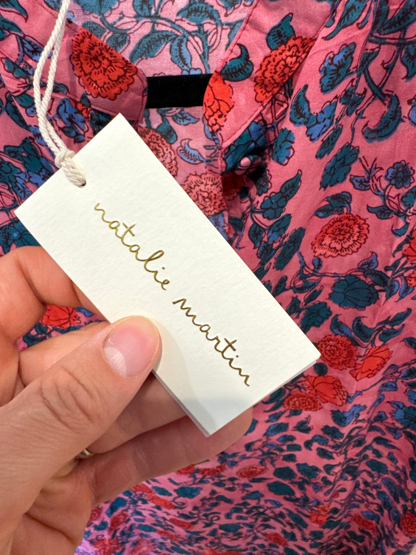 Natalie Martin Isobel Dress Rose Bandana size XS