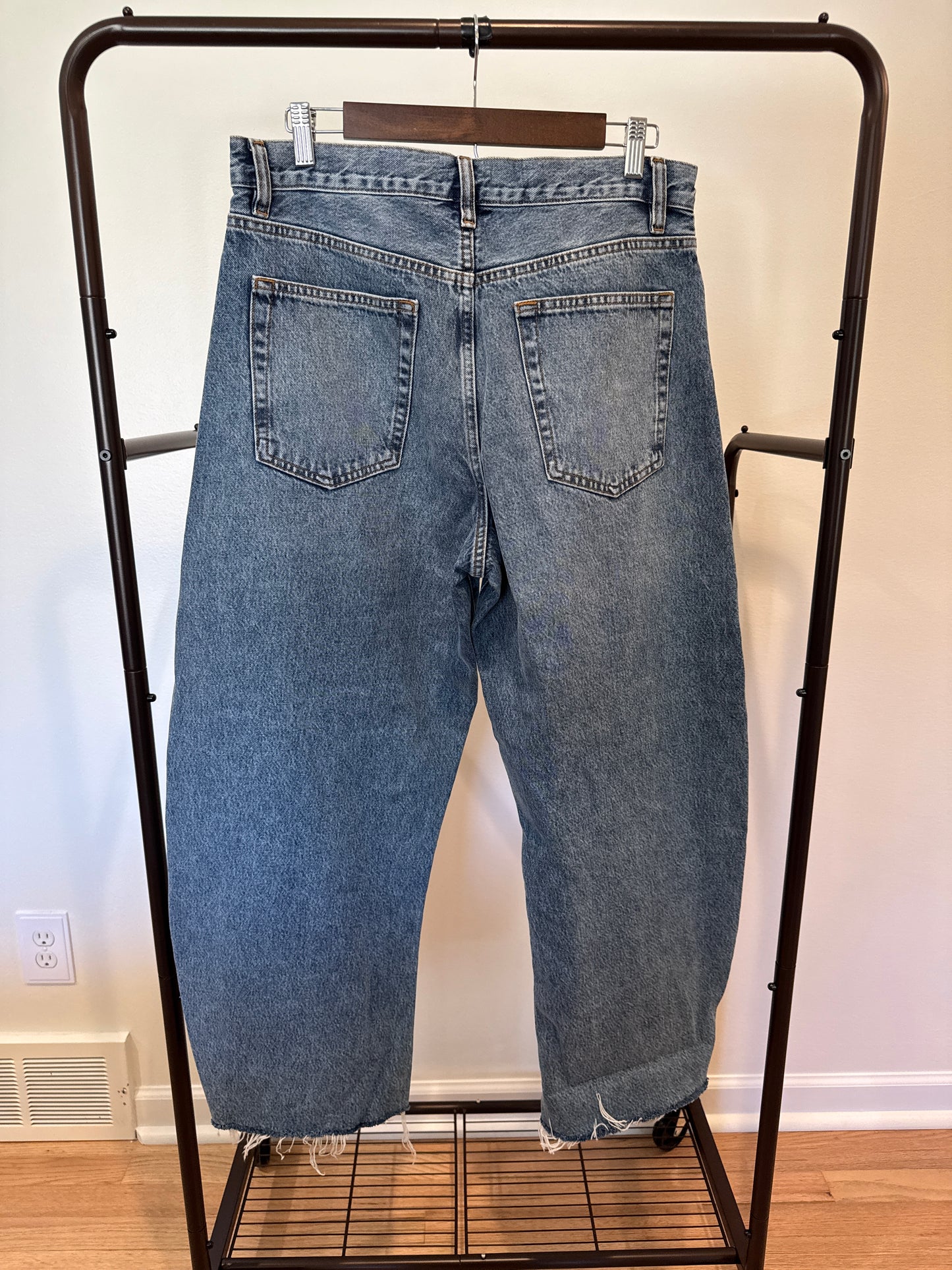 Frame Bubble Crop Knockout Raw Fray size 29