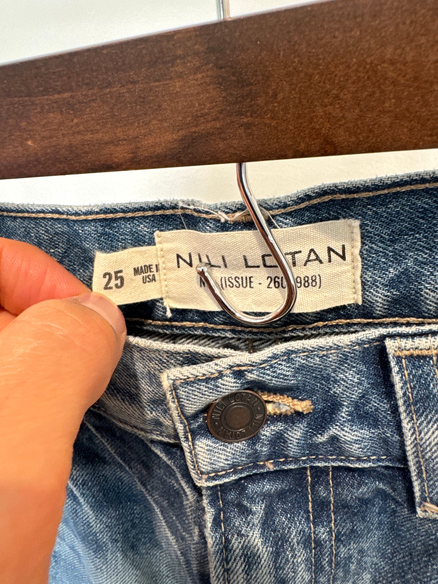 Nili Lotan Mitchell Jeans Summer Wash size 25