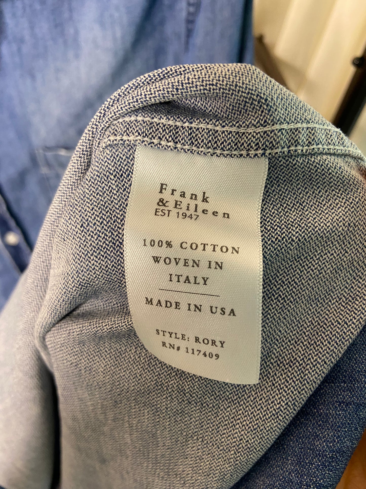 Frank and Eileen Rory Denim Dress size XS