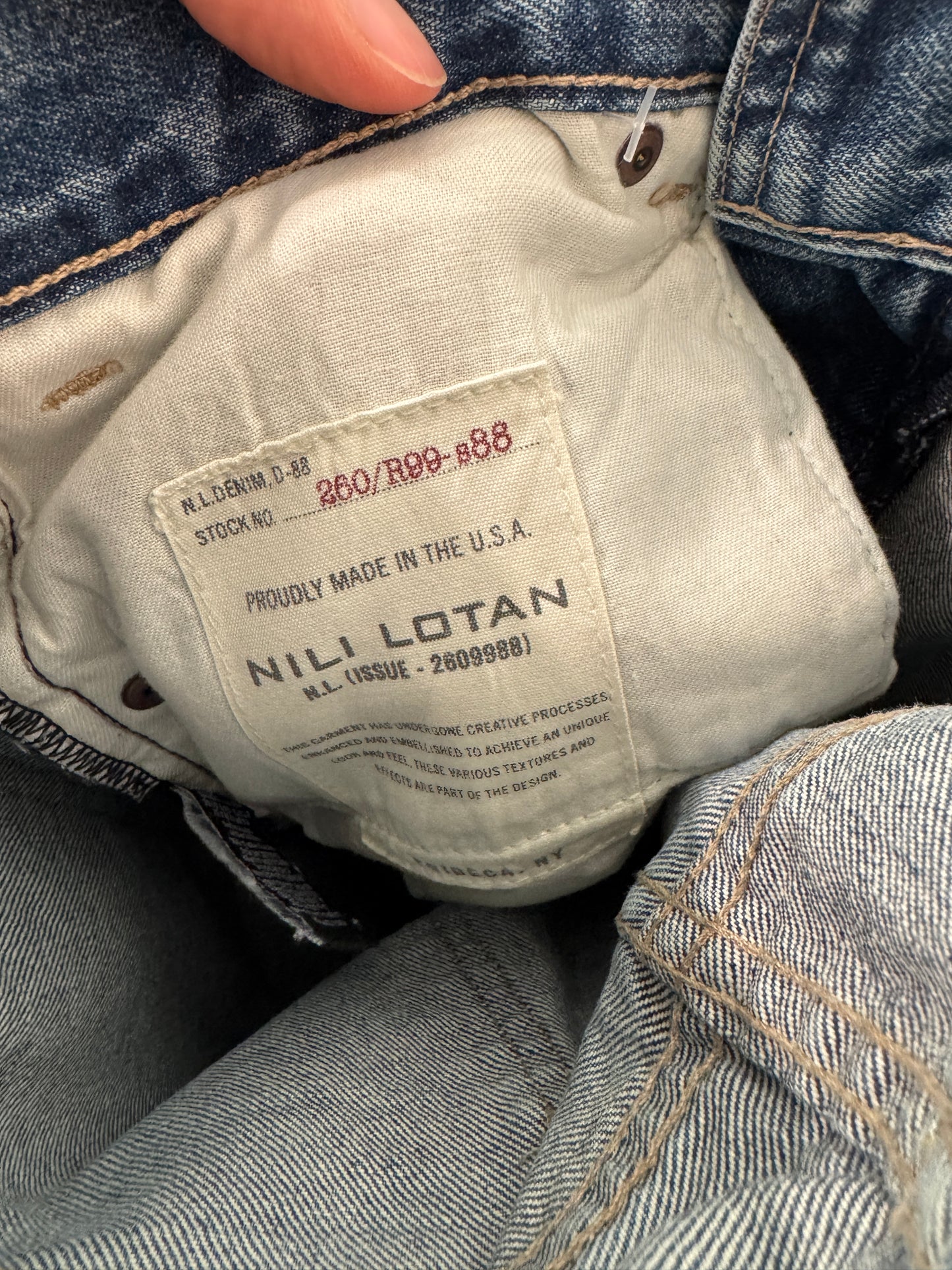 Nili Lotan Mitchell Jeans Summer Wash size 25