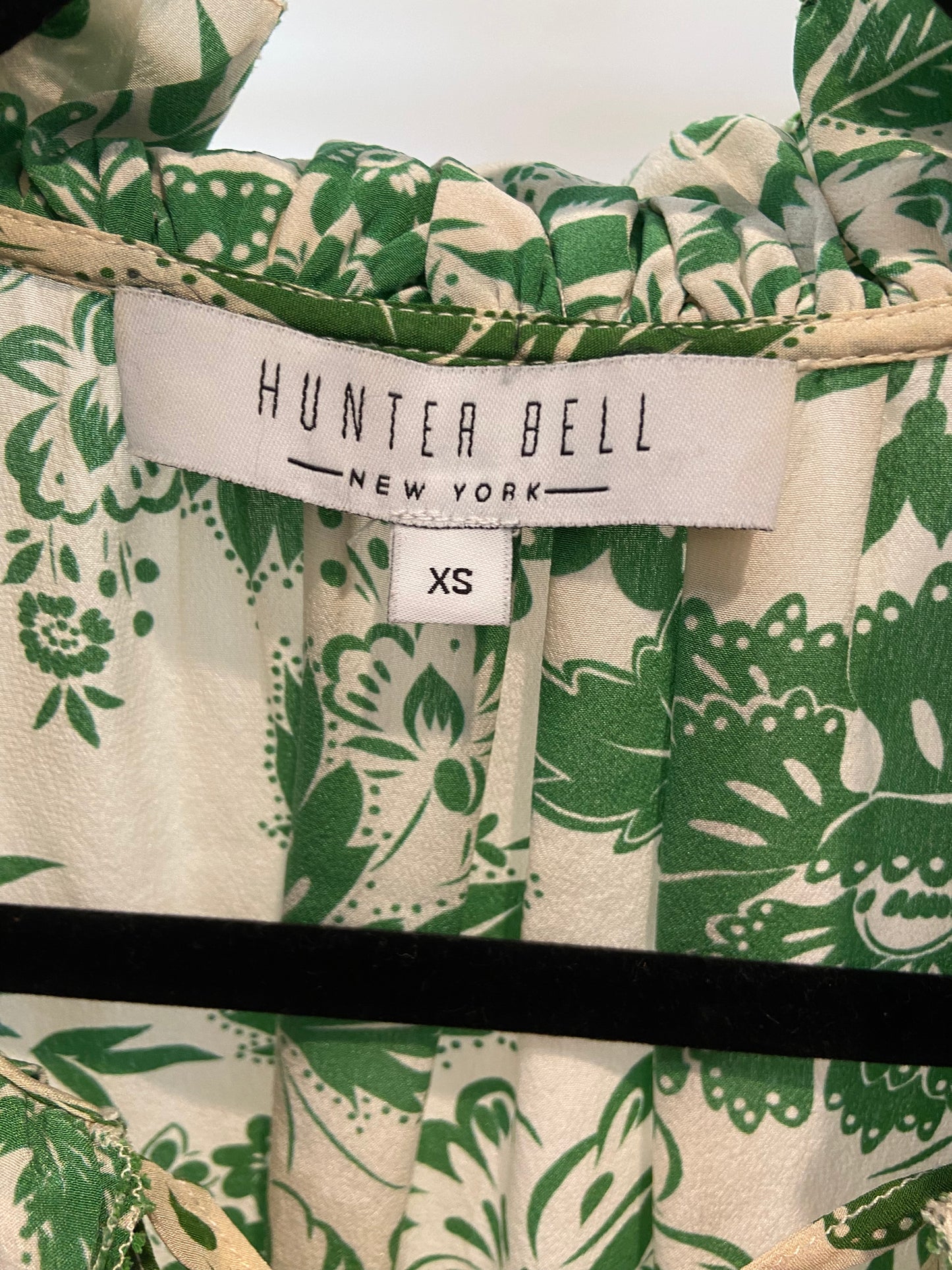 Hunter Bell Millie Top in Green Garden size XS