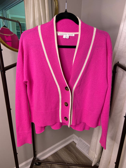 Veronica Beard Two-Tone Cashmere Cardigan size S