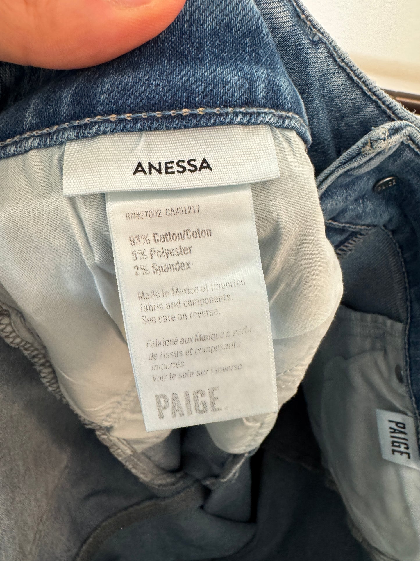 Paige Anessa High Waist Wide Leg Jeans Vino Vibes size 32