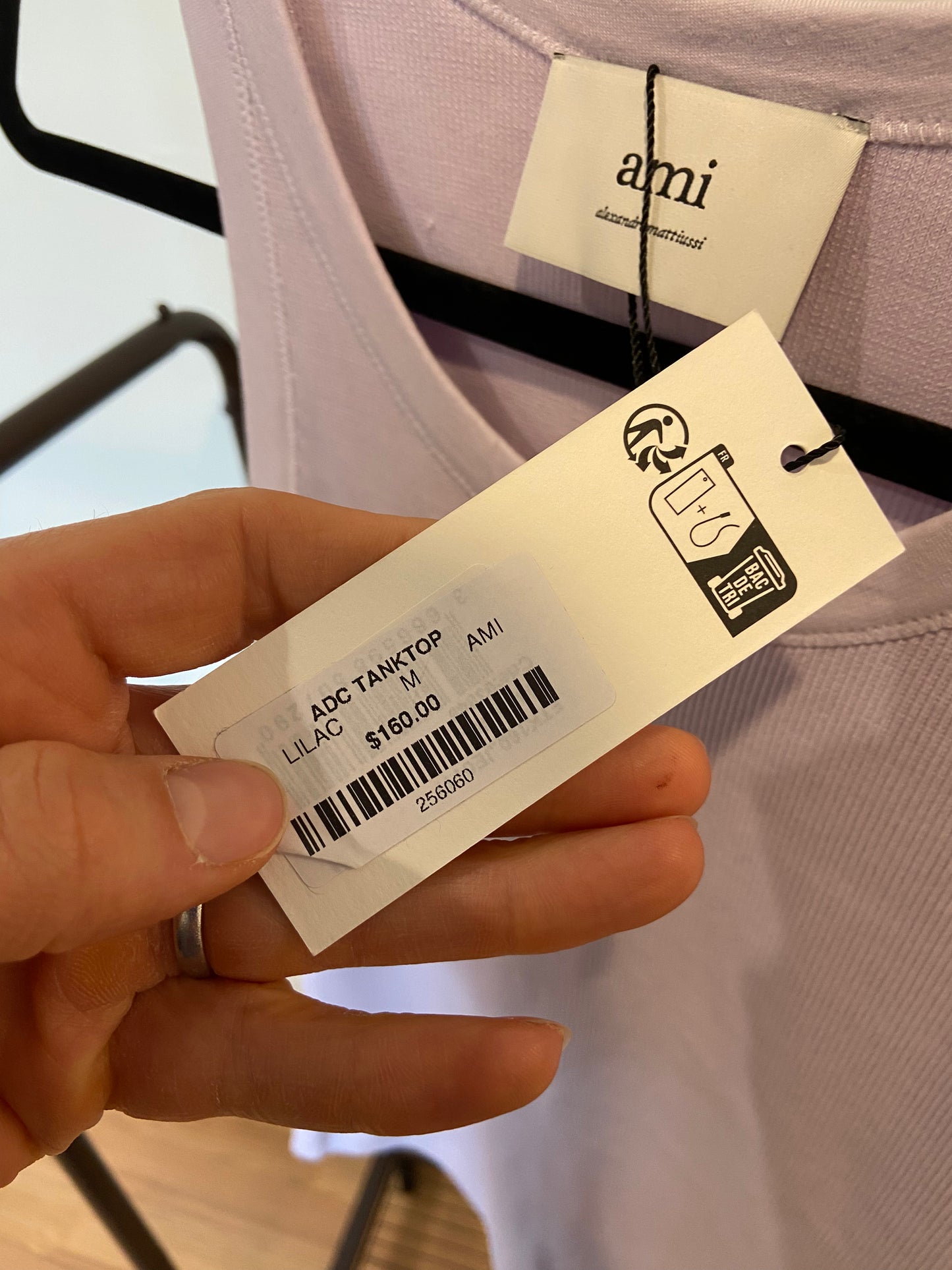 Ami ADC Tank Top in Lilac size M