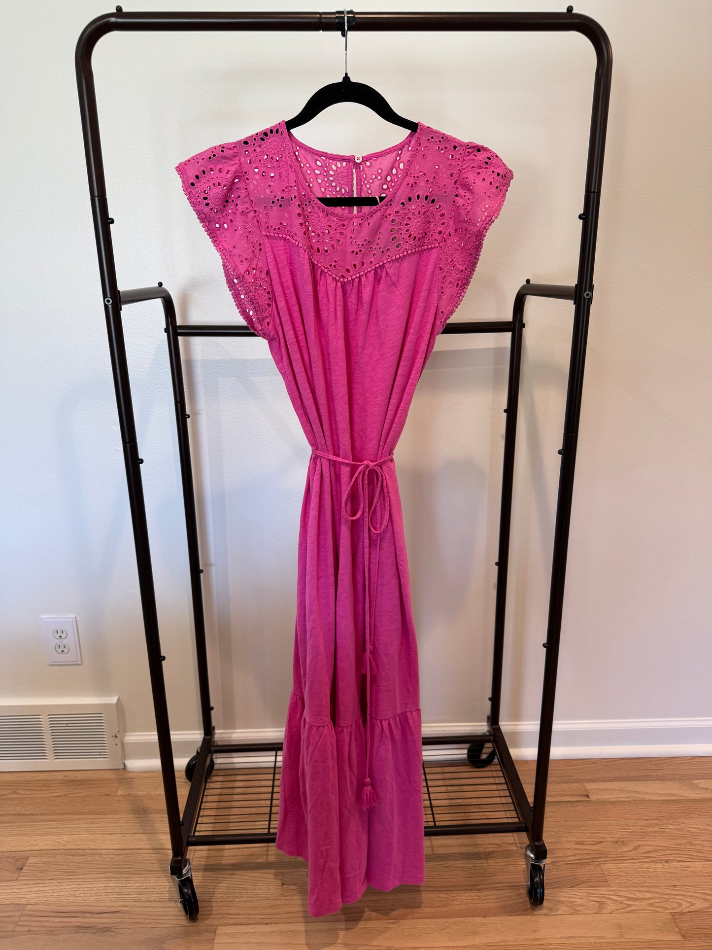 Boden Pink Juliet Broderie Midi Dress size 8