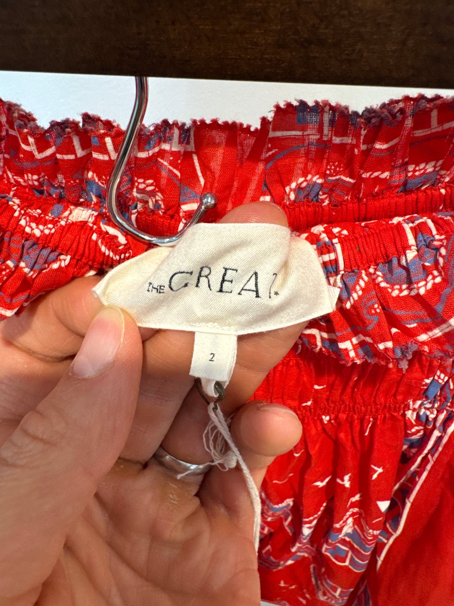 The Great The Canary Skirt Red Sailboat Bandana size 2 US M
