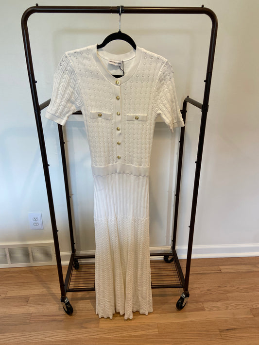 Rebecca Vallance Alice Pointelle Midi Dress size S
