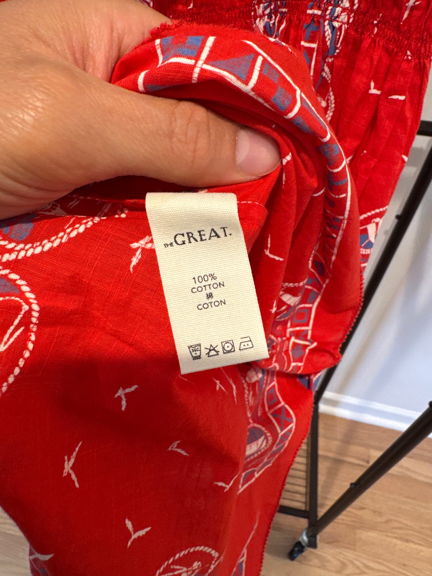 The Great The Canary Skirt Red Sailboat Bandana size 2 US M