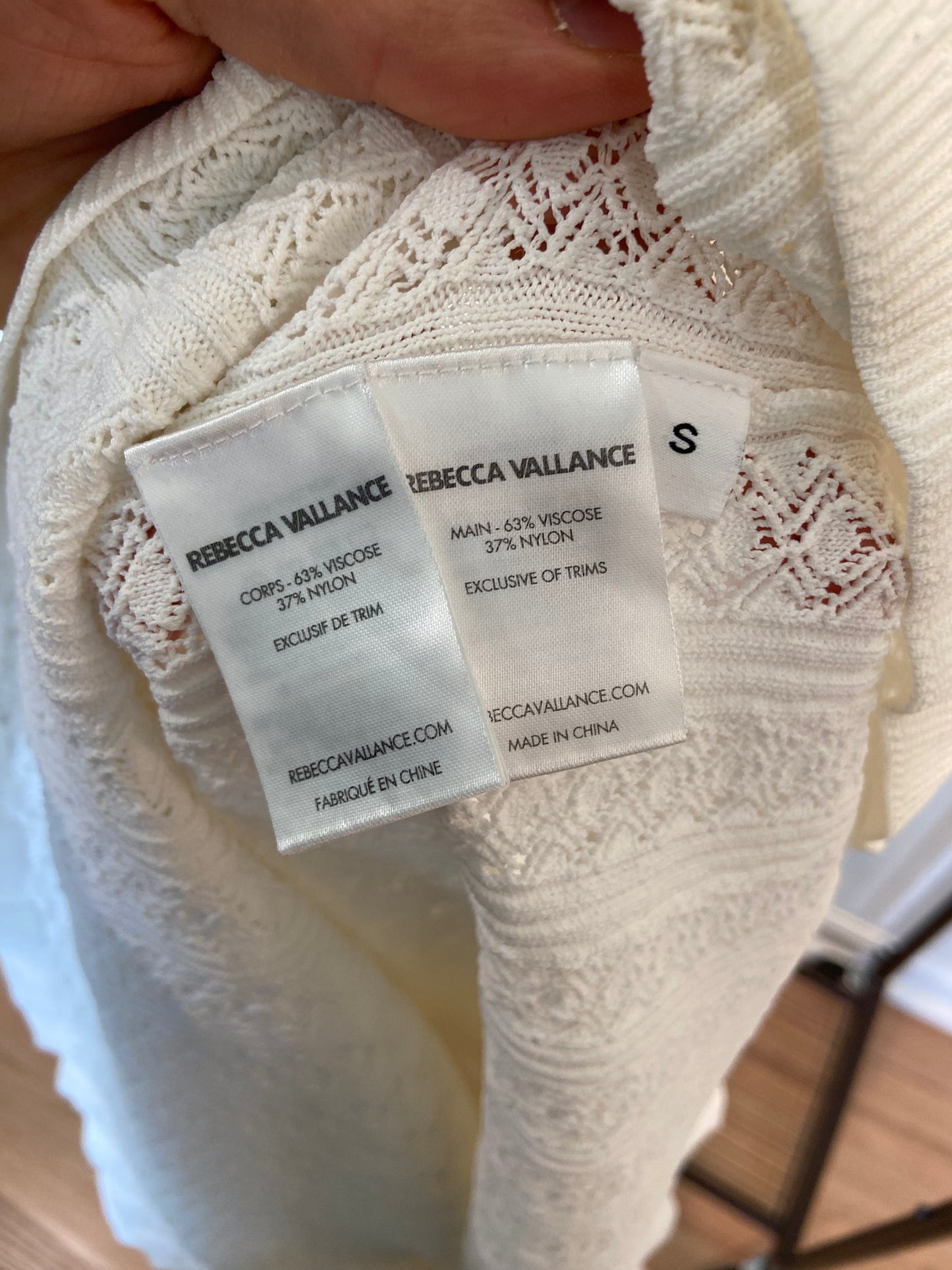 Rebecca Vallance Alice Pointelle Midi Dress size S