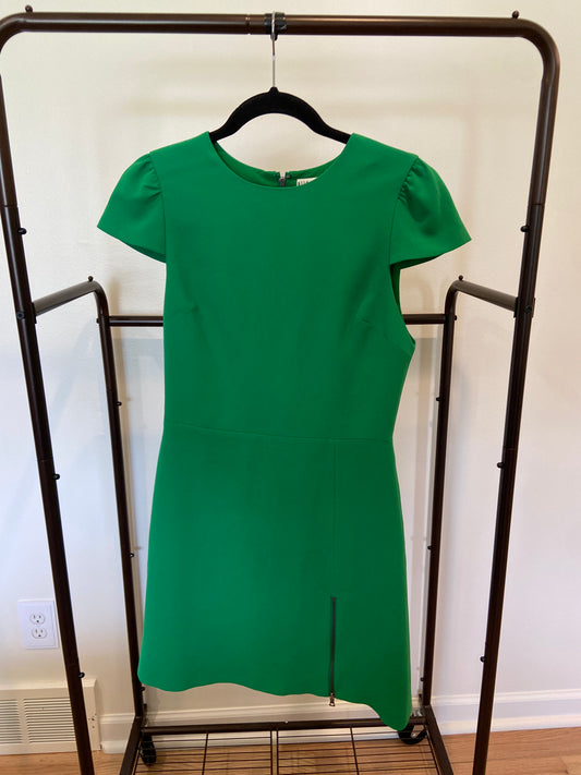 Alice + Olivia Maya Kelly Green Mini Dress with Zipper size 4