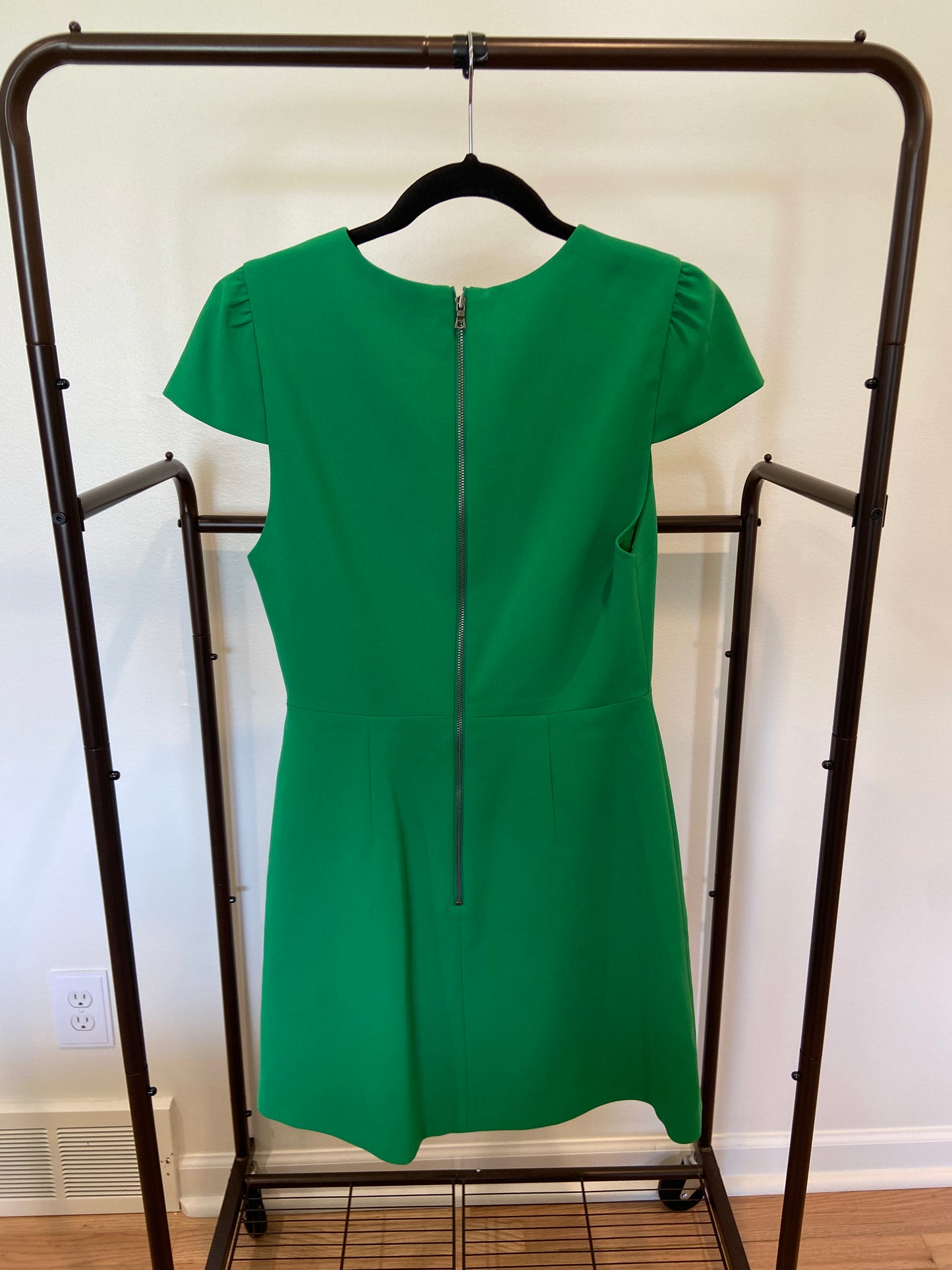 Alice + Olivia Maya Kelly Green Mini Dress with Zipper size 4