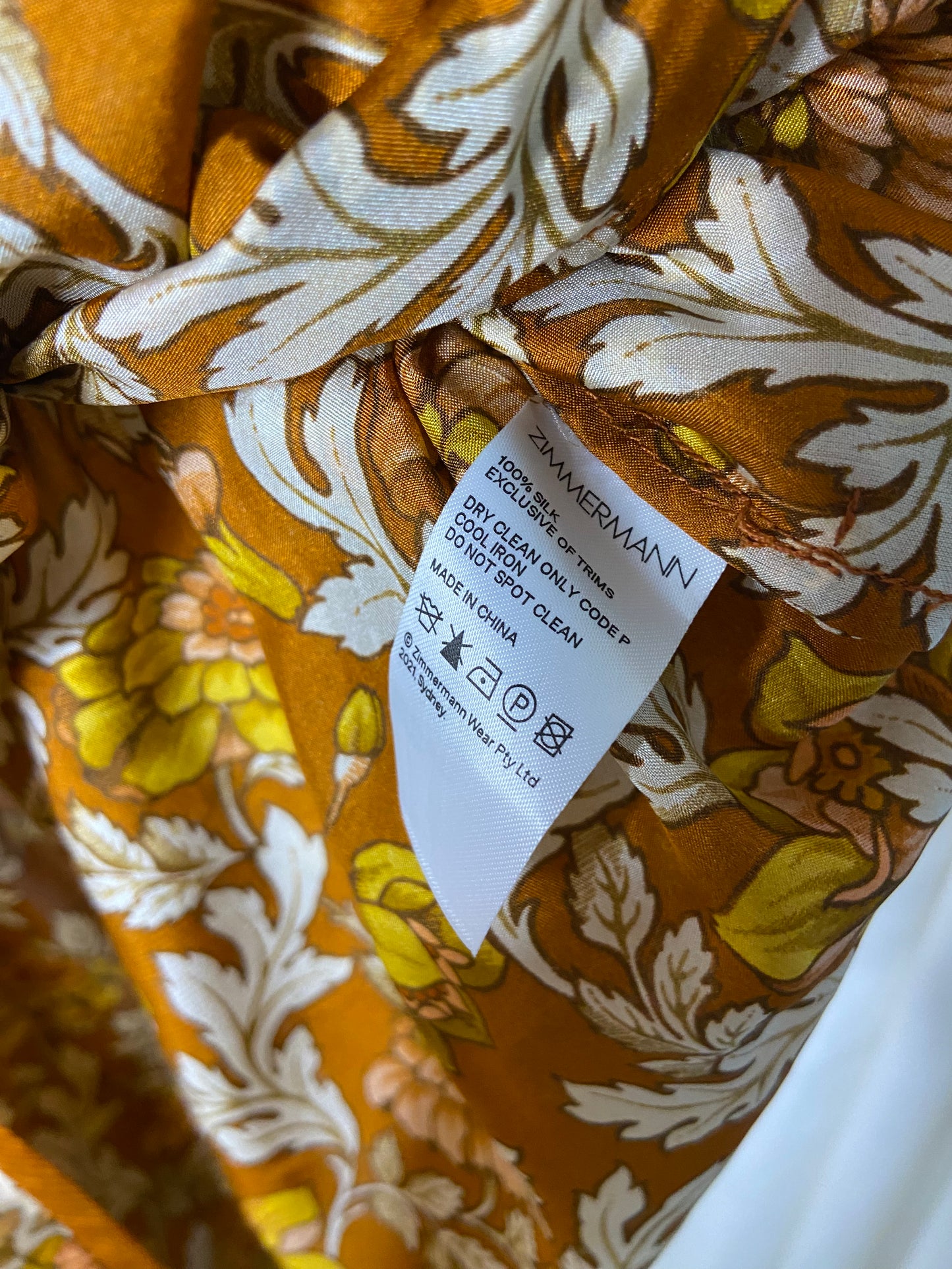 Zimmermann Andie Silk Terracotta Floral Shorts size US 6