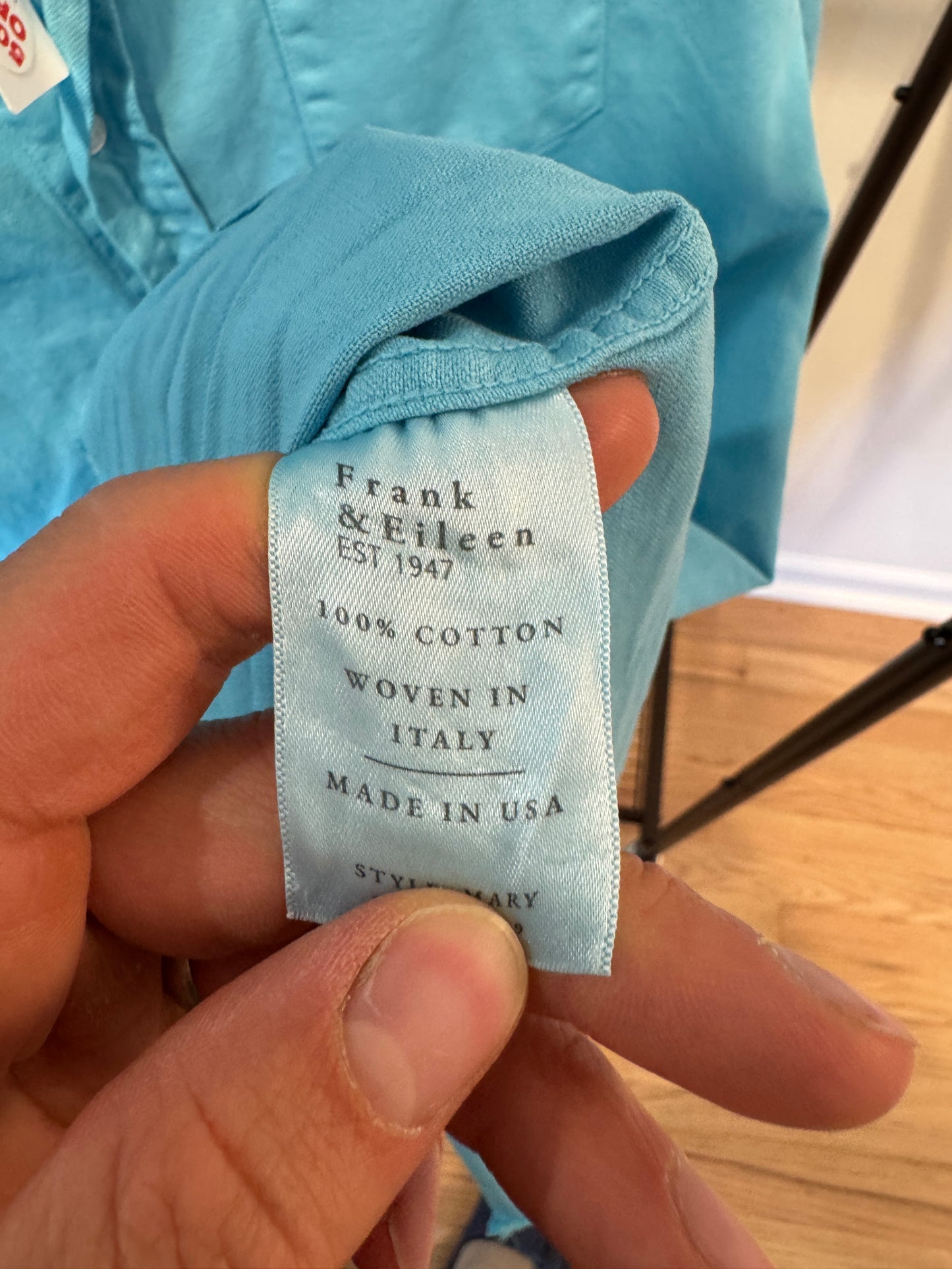 Frank and Eileen Mary Shirt Dress in Ocean Blue Wash size L