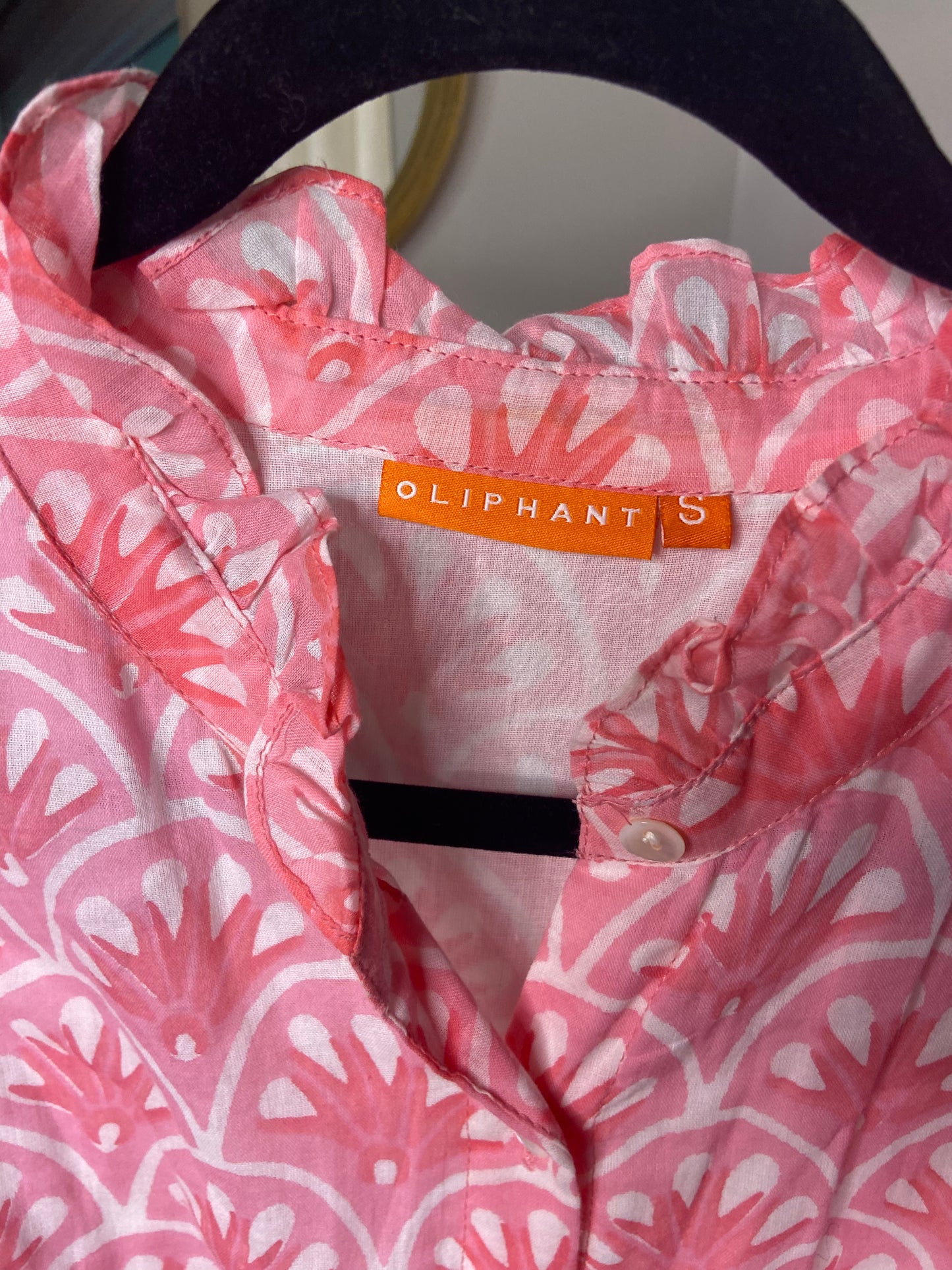 Oliphant Ruffle Collar Button Maxi Dress size S