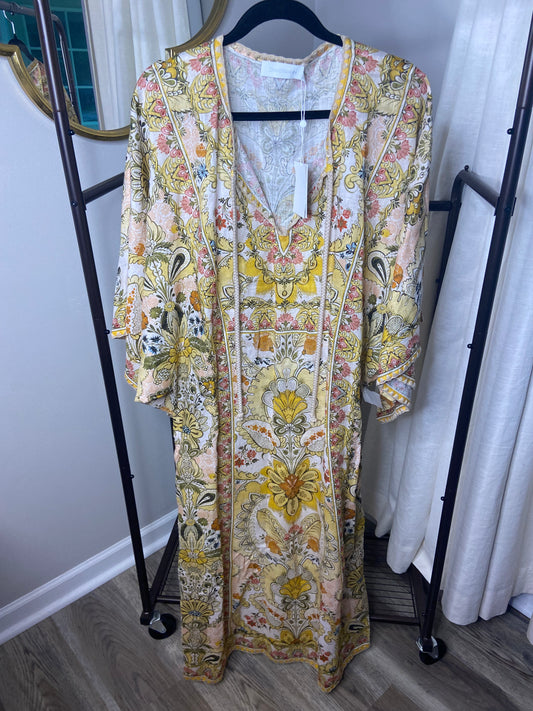 Zimmermann Laurel Floral Linen Kaftan size US 8