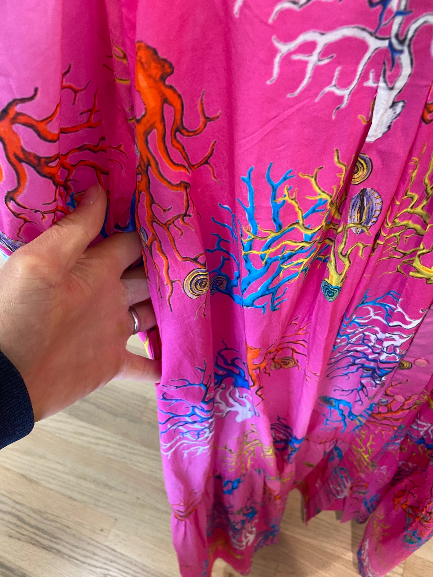 Cynthia Rowley Voile Dress Pink Midi Dress size XS