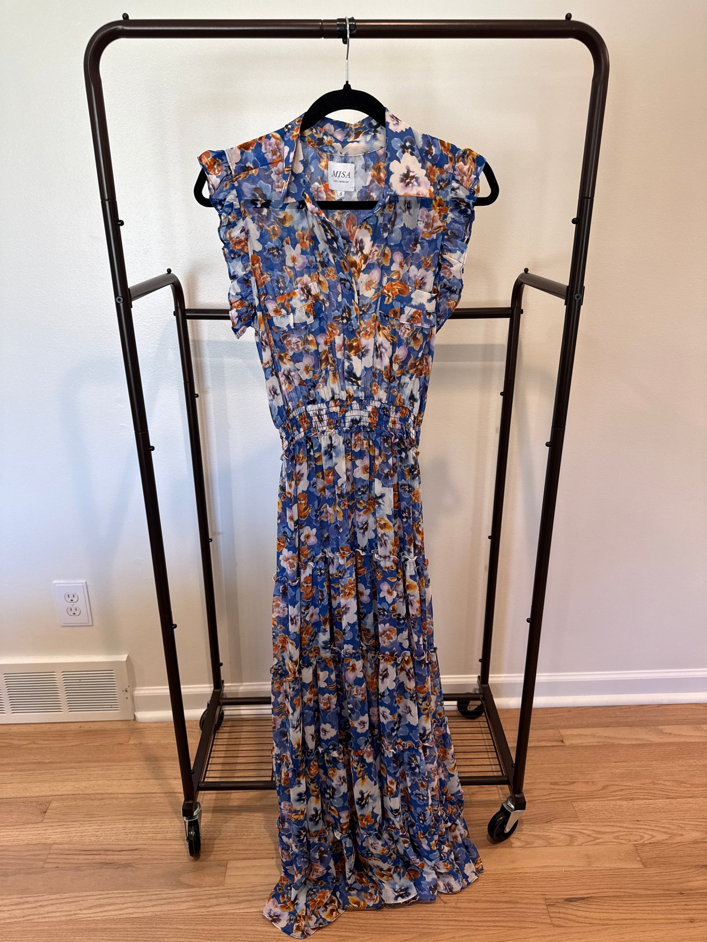 Misa Trina Dress Blue Pansy size S